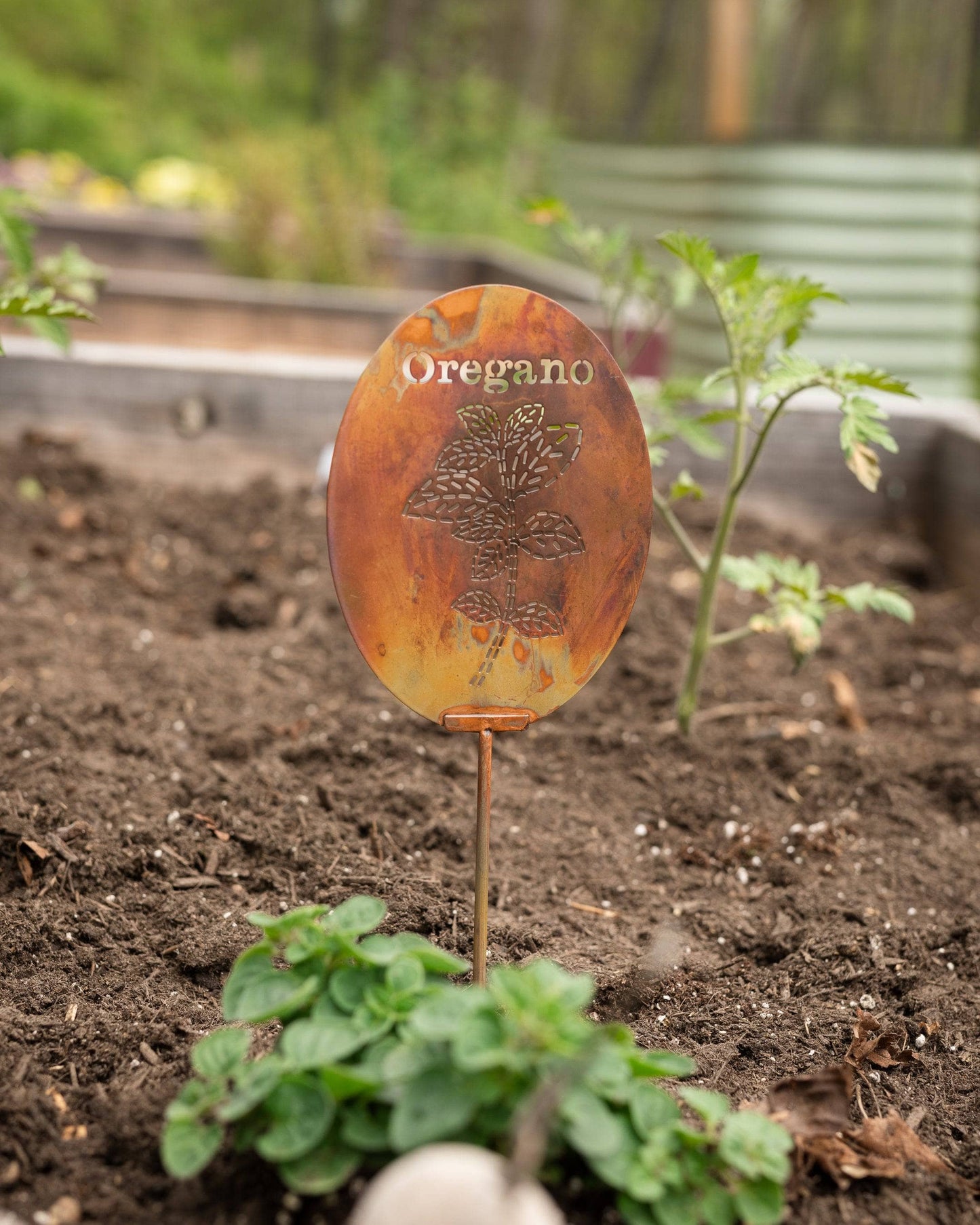 Happy Gardens - Oregano Herb Garden Stake