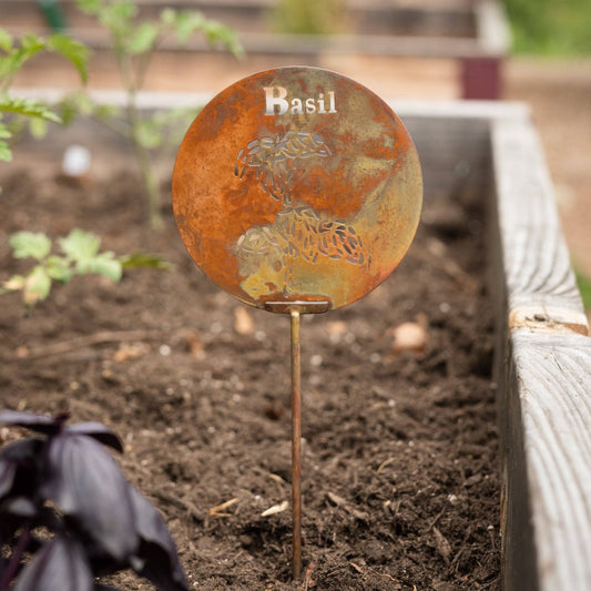 Happy Gardens - Basil Herb Garden Stake