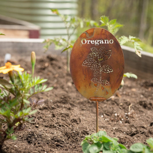 Happy Gardens - Oregano Herb Garden Stake