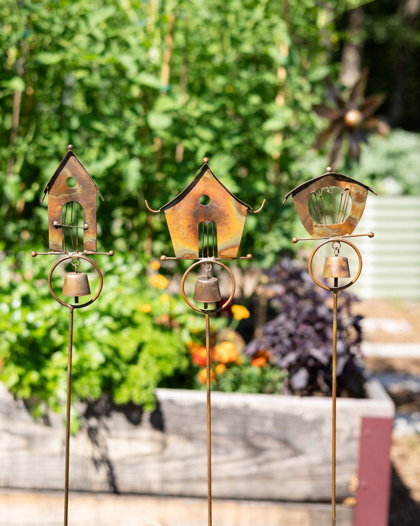 Happy Gardens - Bird Houses Garden Decor Stakes