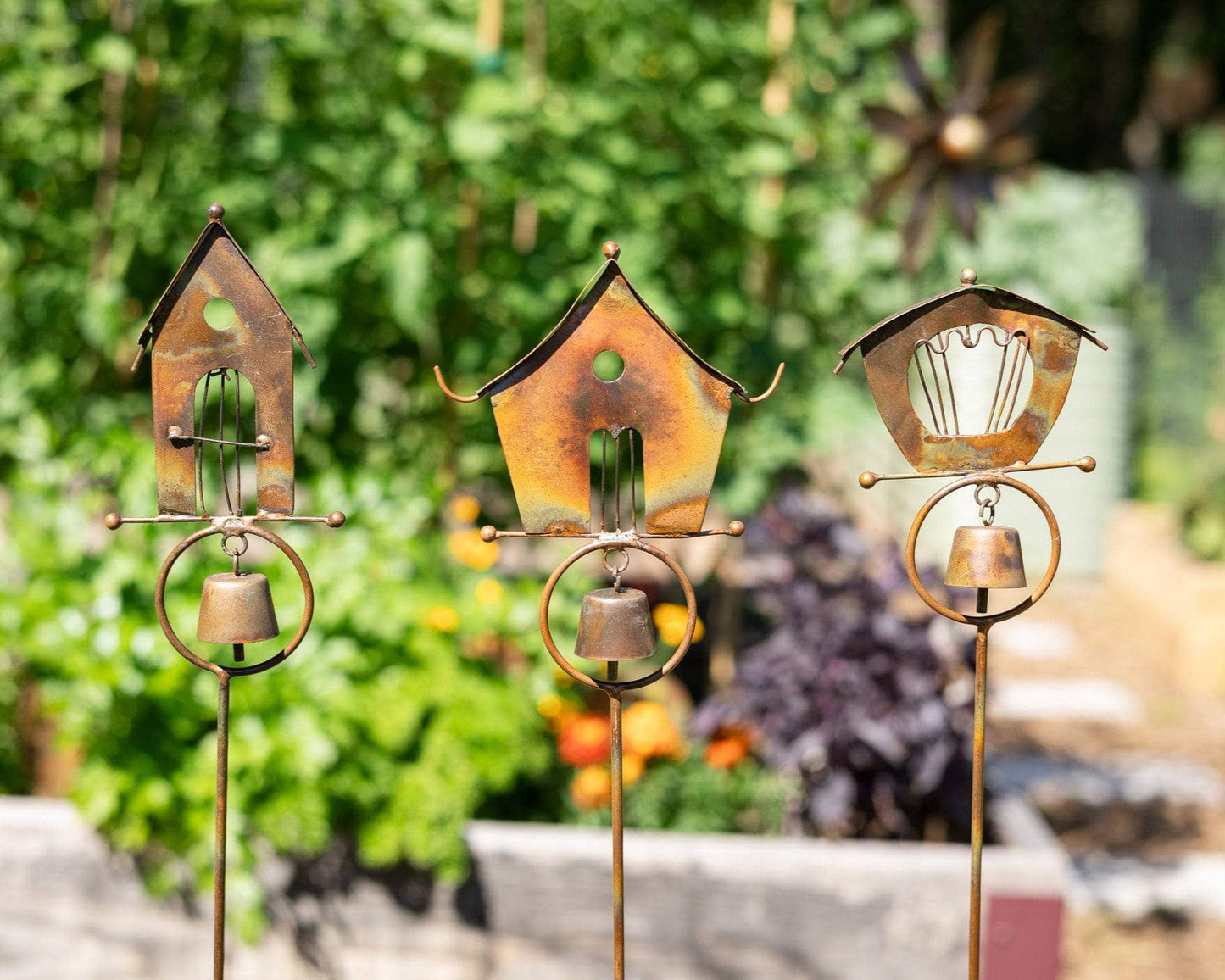Happy Gardens - Bird Houses Garden Decor Stakes