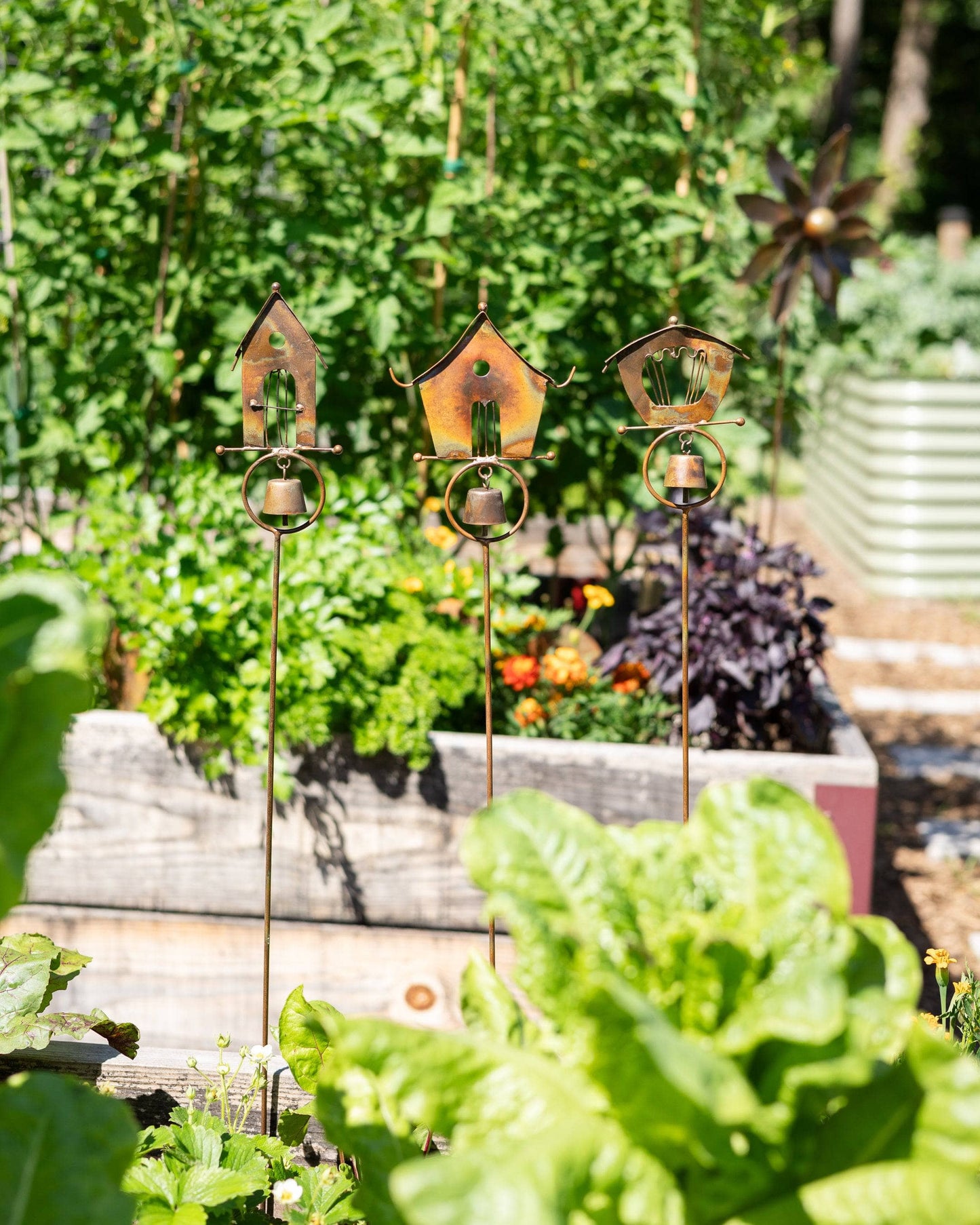 Happy Gardens - Bird Houses Garden Decor Stakes