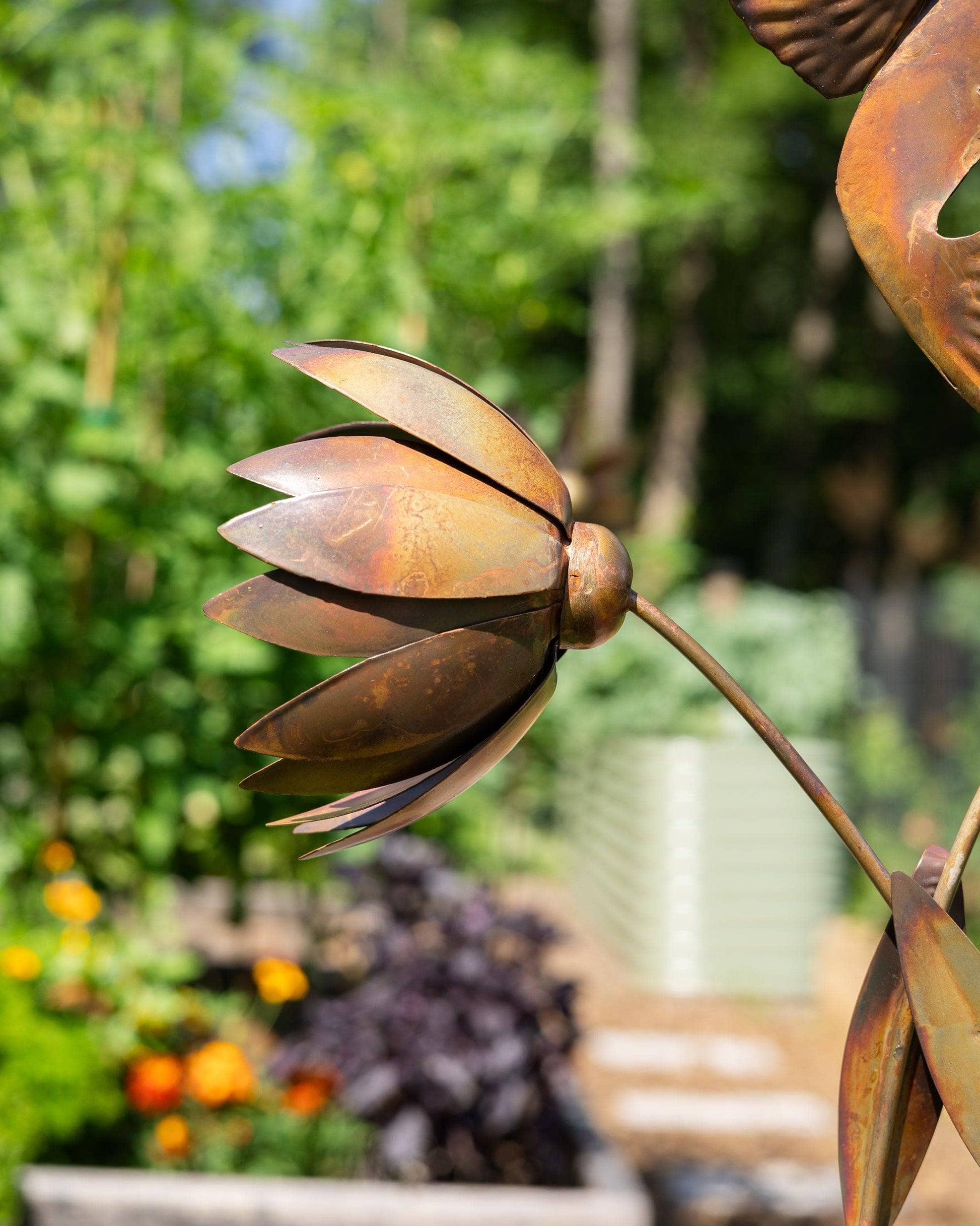 Happy Gardens - Hummingbird Floral Garden Stake