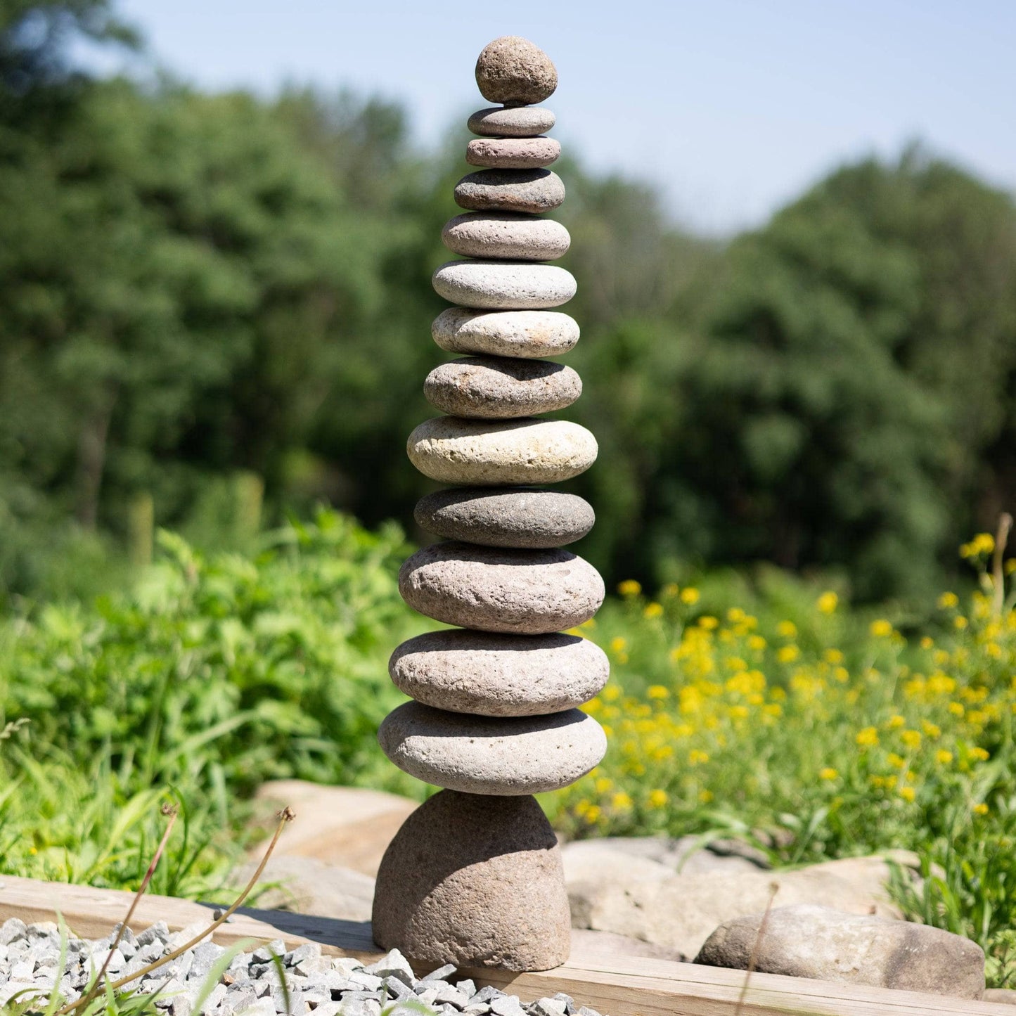 Stacked Stone Cairn - Happy Gardens