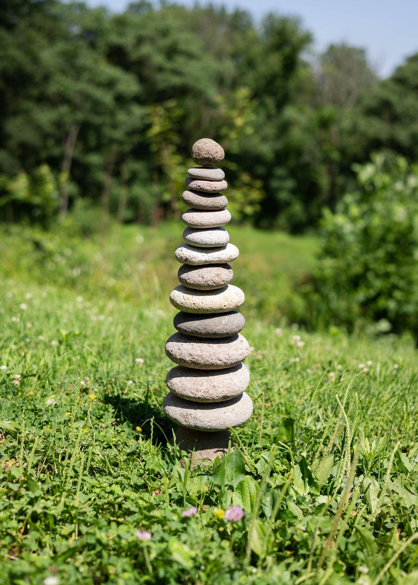 Stacked Stone Cairn - Happy Gardens