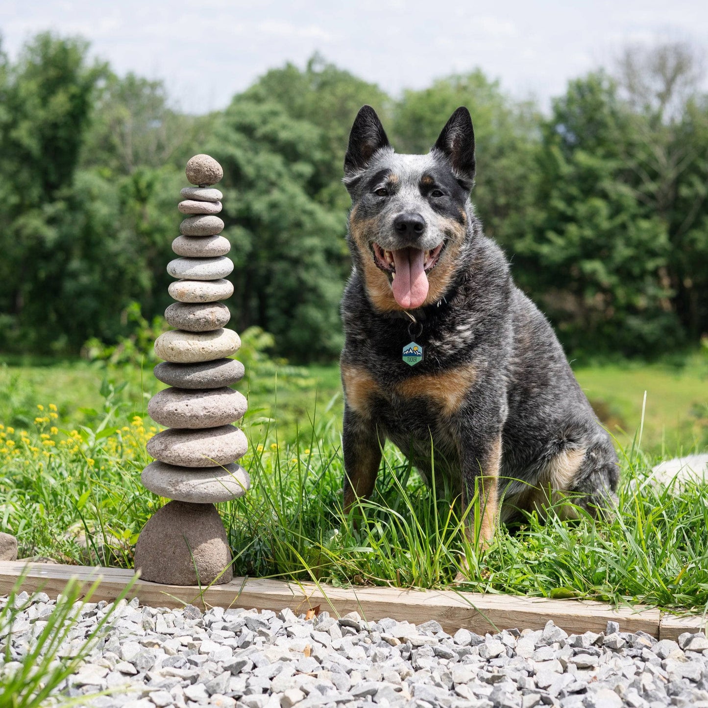 Stacked Stone Cairn - Happy Gardens
