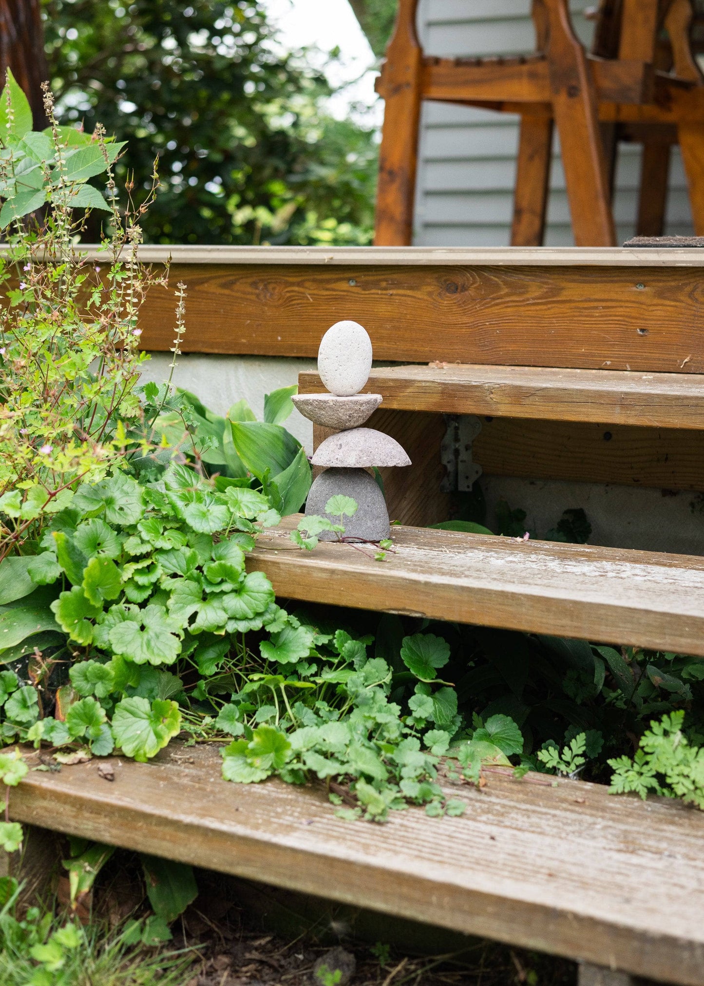 9" Stylized Stone Cairn - Happy Gardens