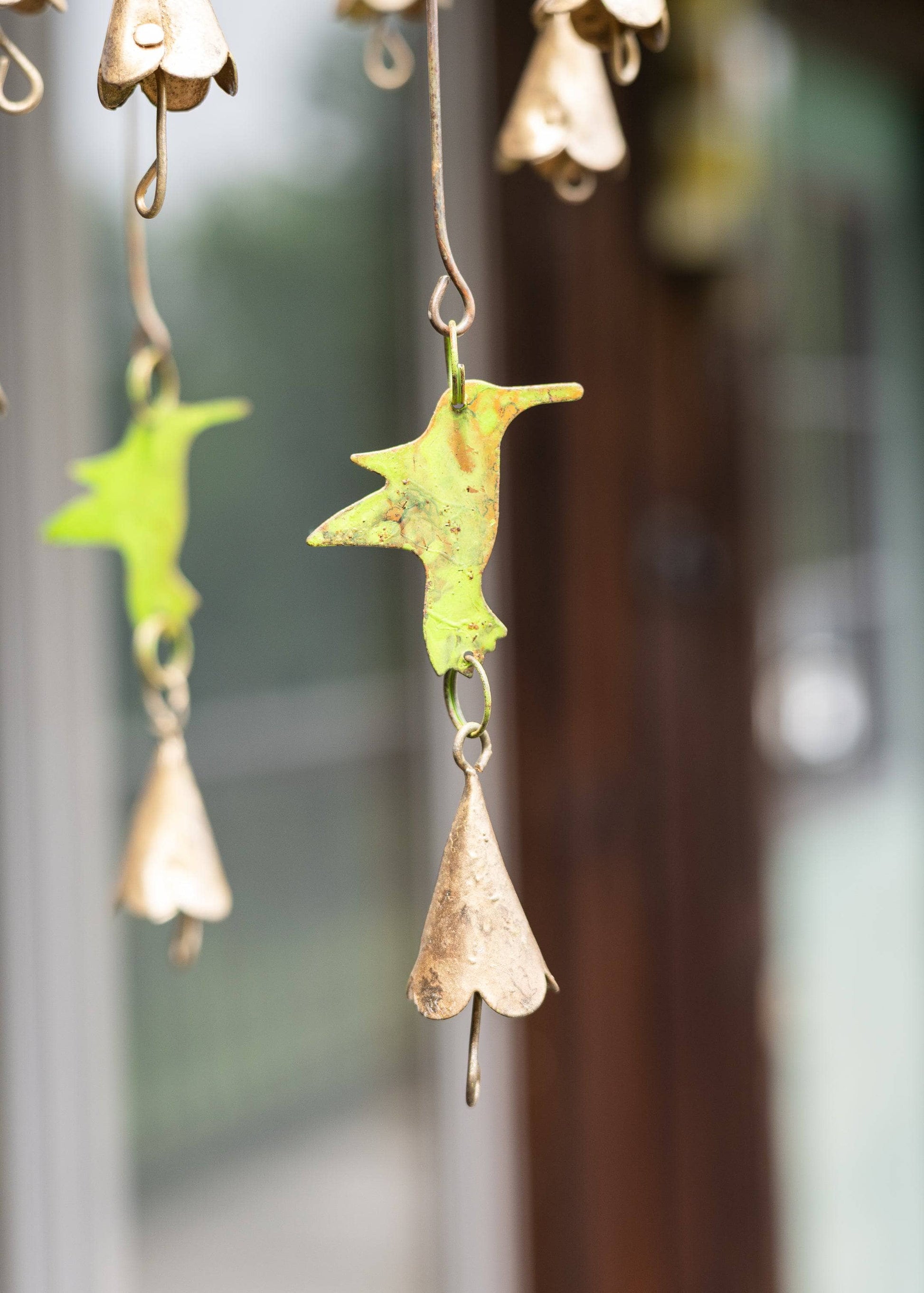 Happy Gardens - Hummingbirds with Bells Mobile Wind Chime