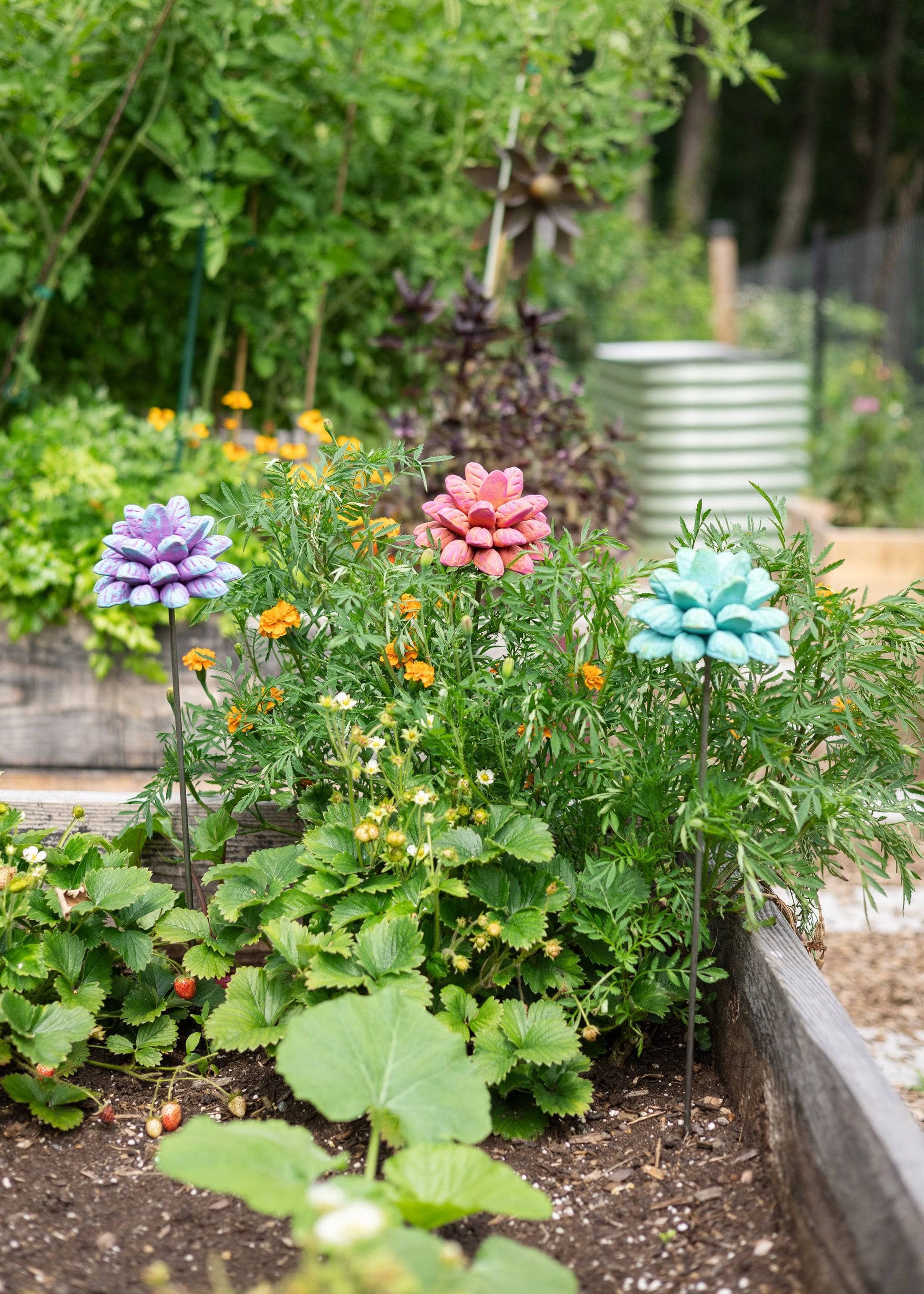 Happy Gardens - Terra Cotta Flower Stakes