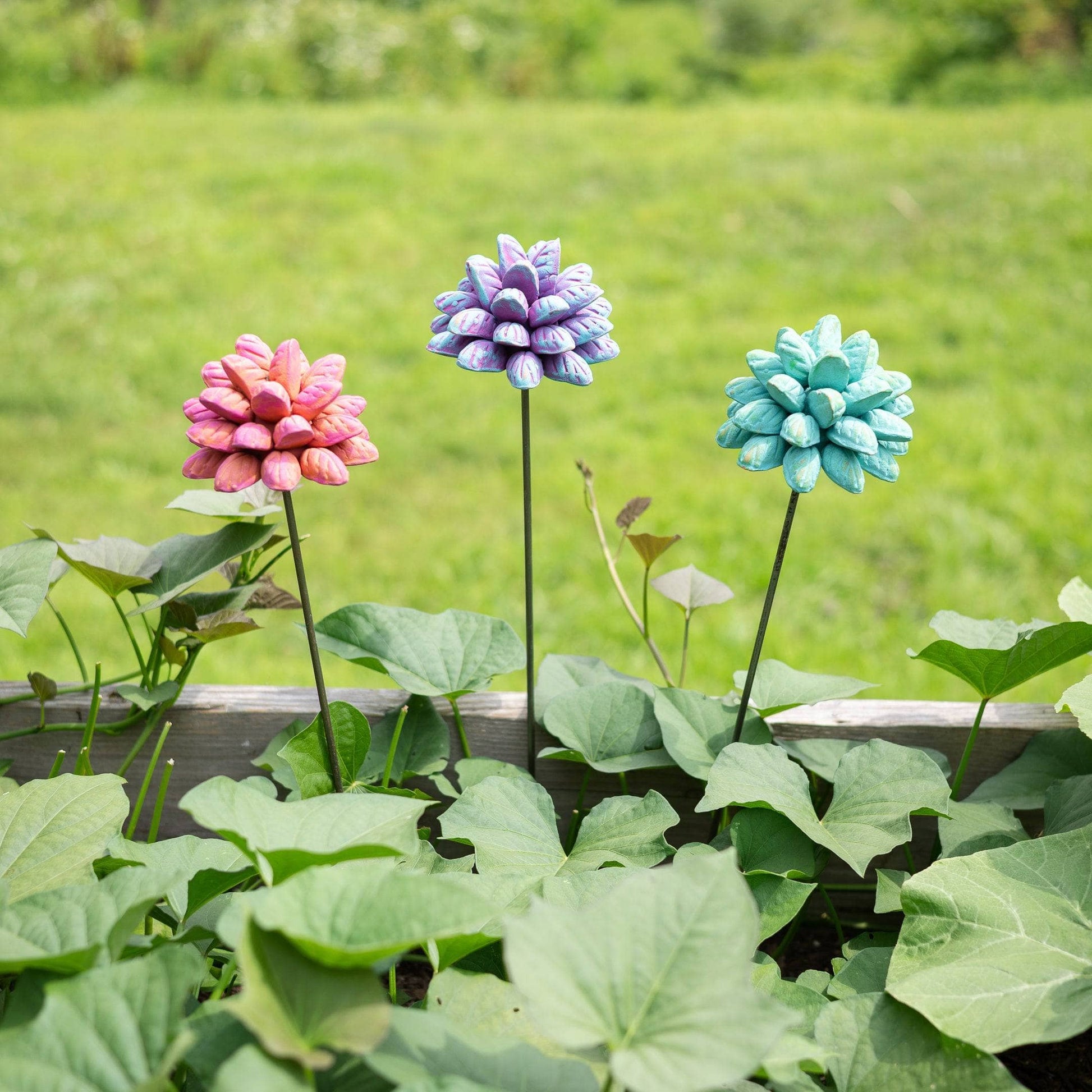 Happy Gardens - Terra Cotta Flower Stakes