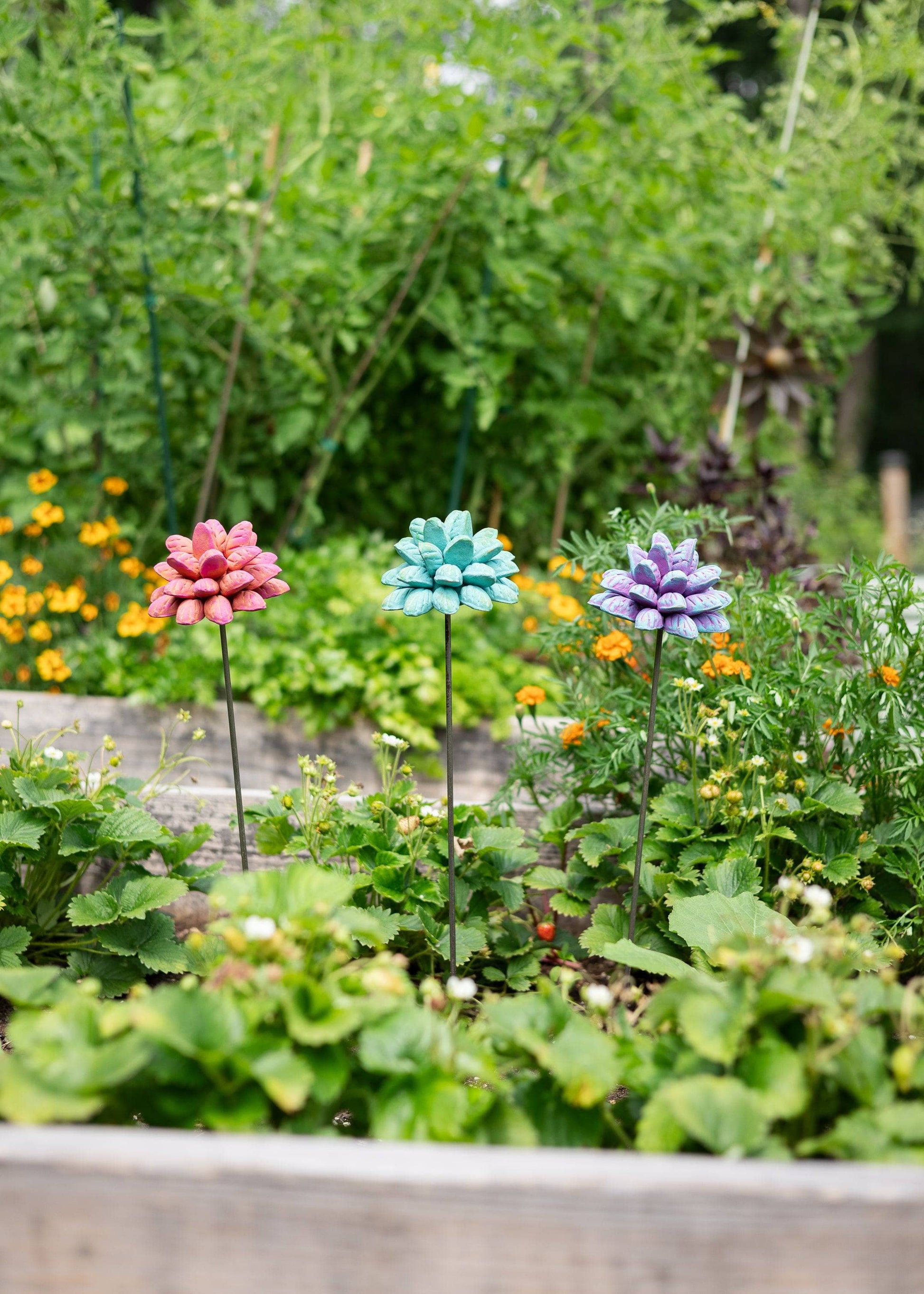 Happy Gardens - Terra Cotta Flower Stakes