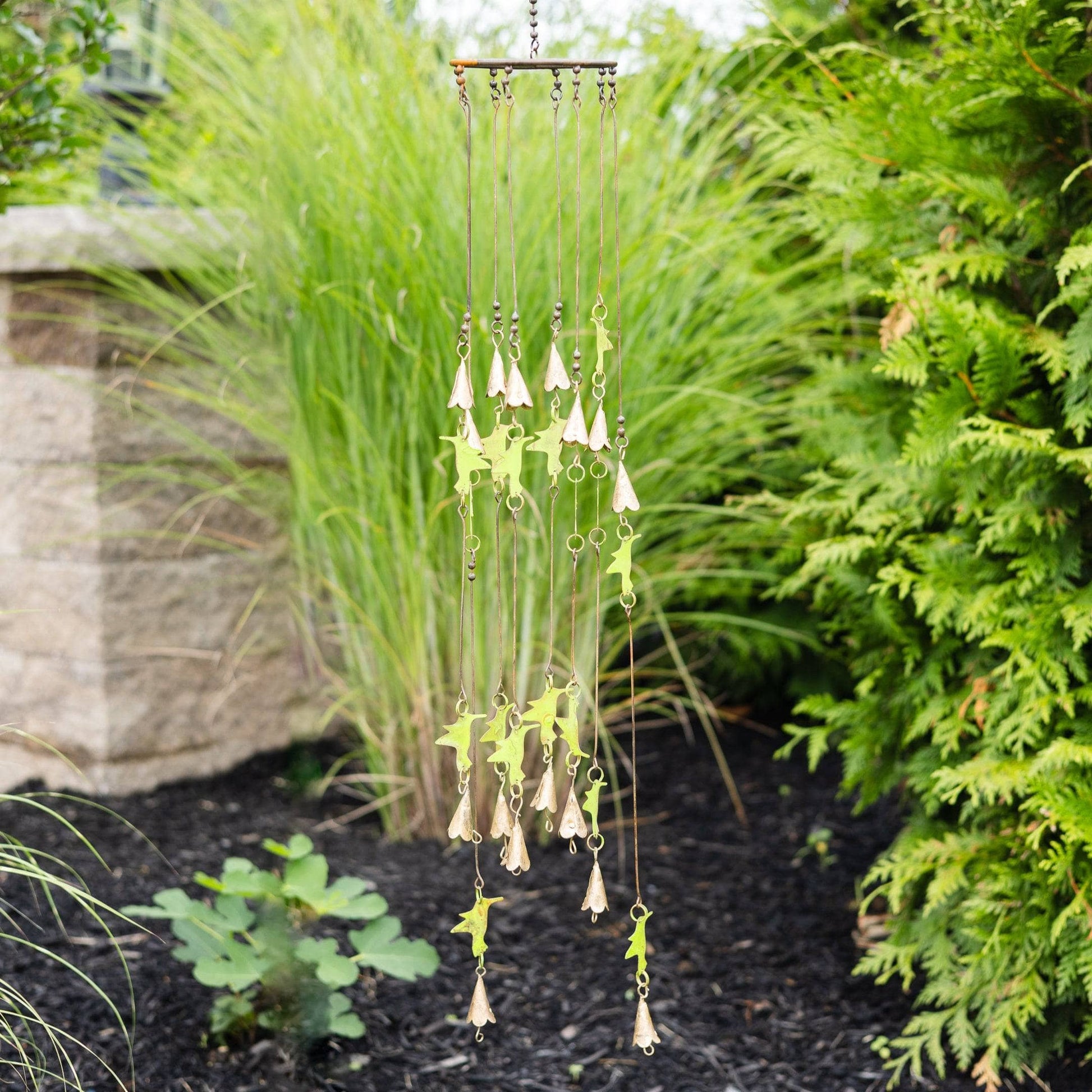 Hummingbirds with Bells Mobile Wind Chime - Happy Gardens