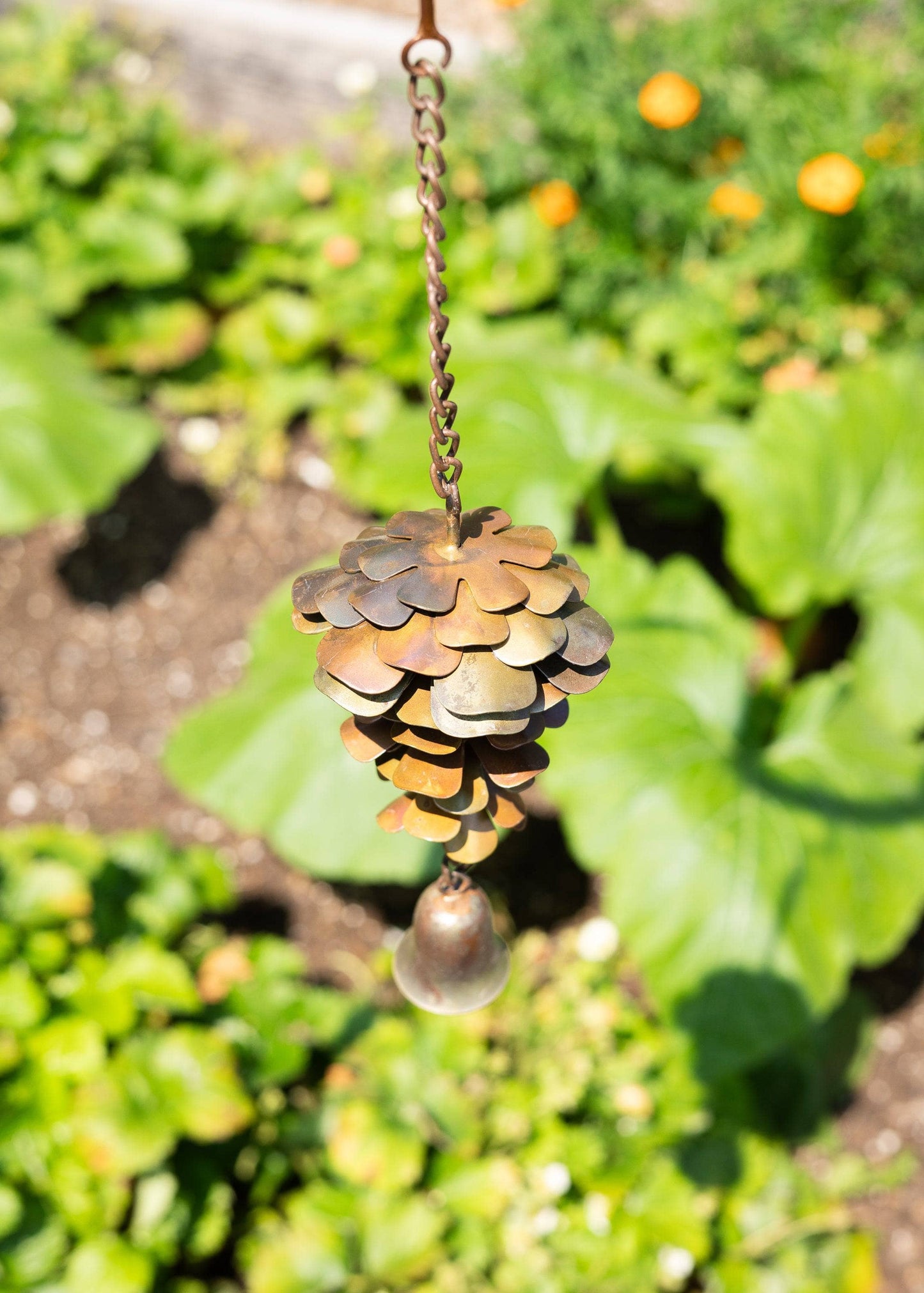 Pine Cone with Bell Ornament - Happy Gardens