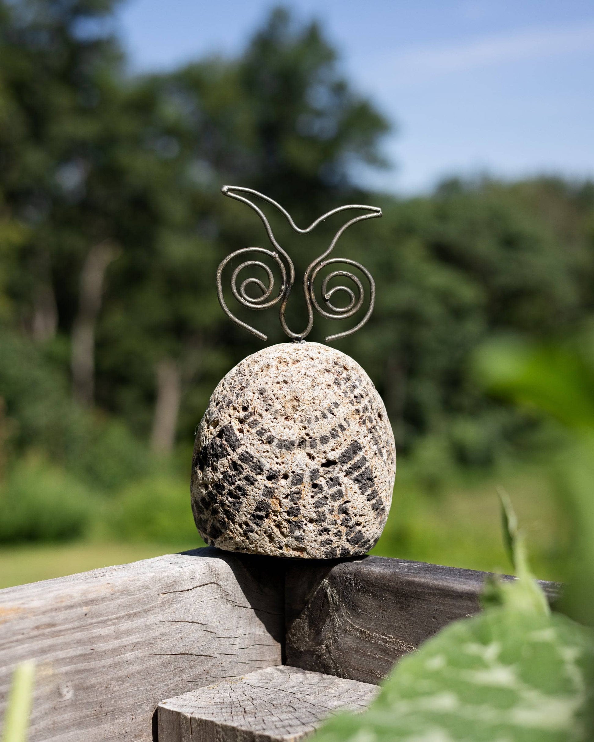 Happy Gardens - Stenciled Owl Garden Statue