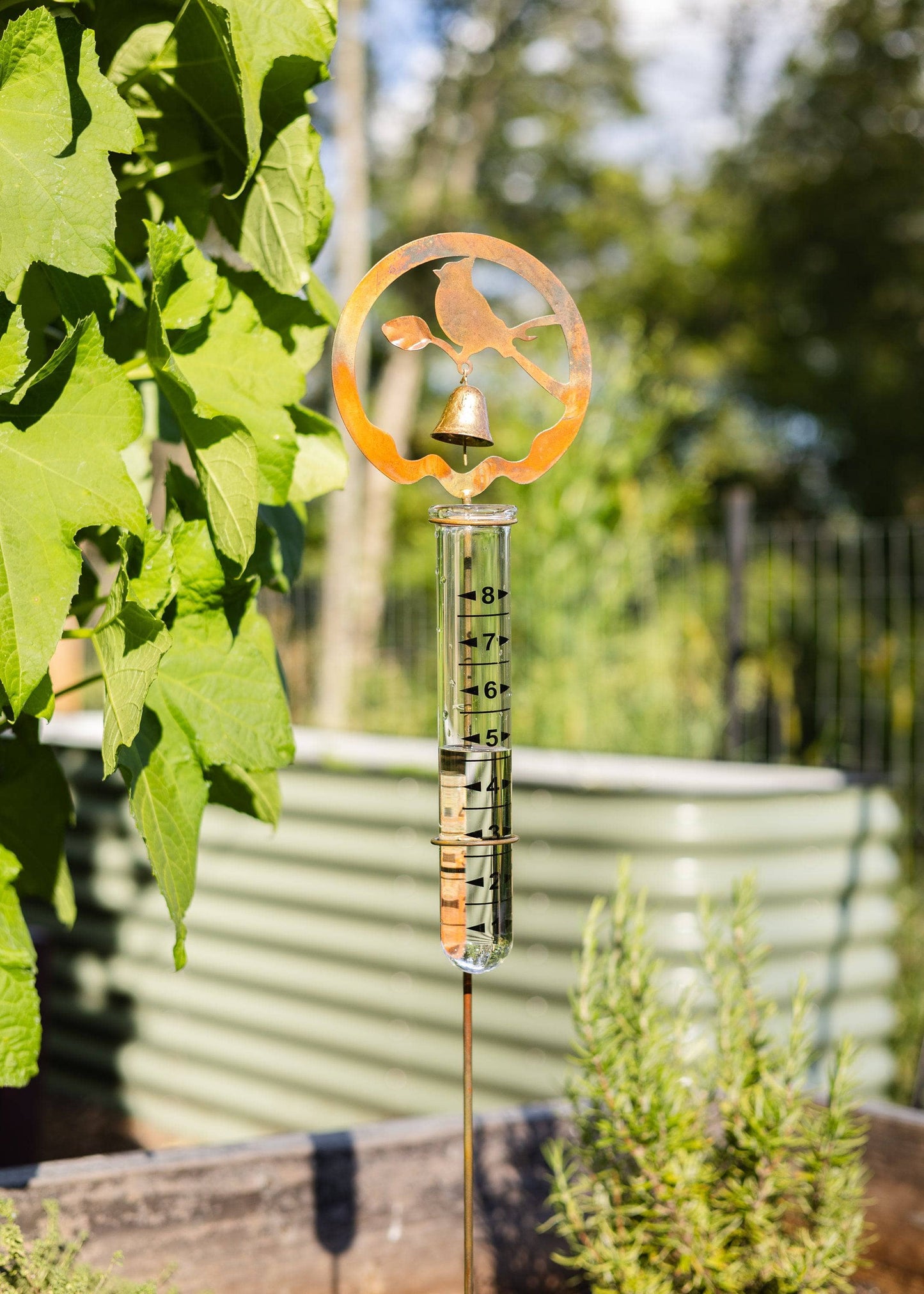 Happy Gardens - Bird Rain Gauge Stake