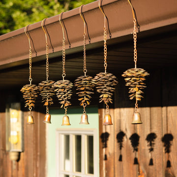 Pine Cone with Bell Ornament - Happy Gardens