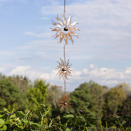 Graduated Sun and Bell Trio Ornament - Happy Gardens