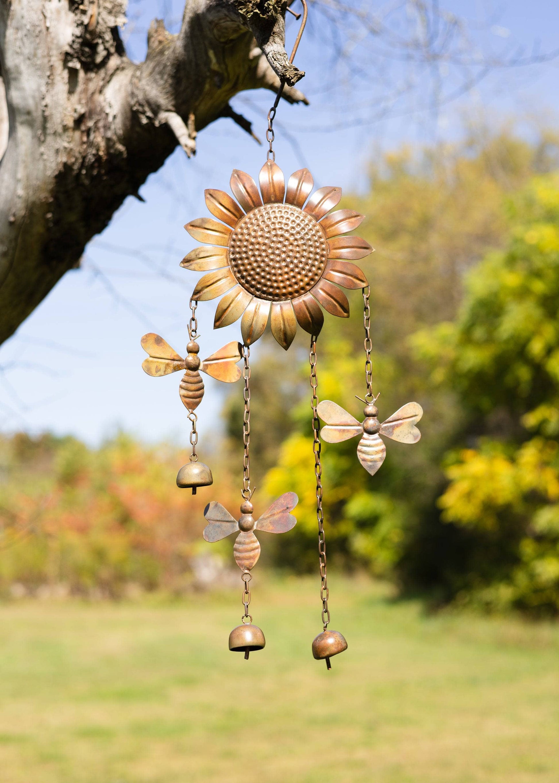 Sunflower and Bees Wind Chime - Happy Gardens