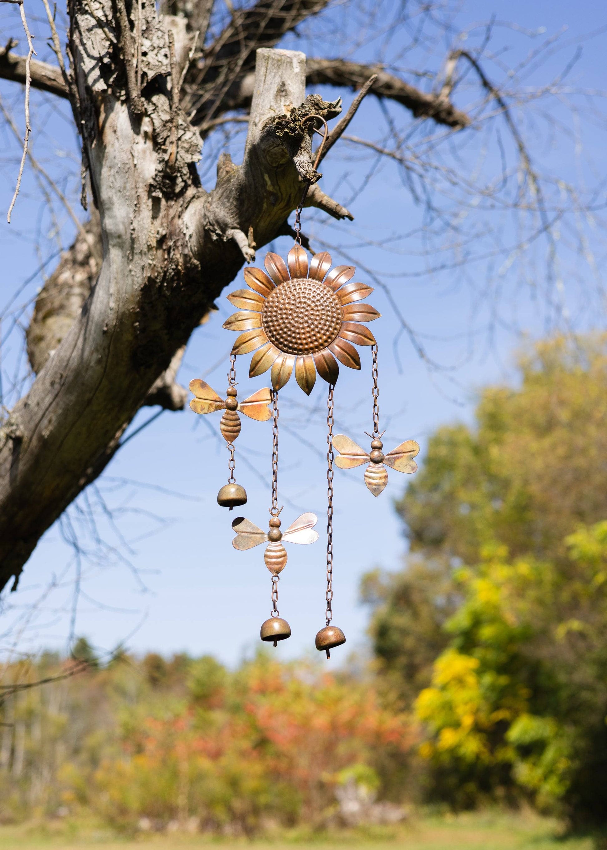 Sunflower and Bees Wind Chime - Happy Gardens