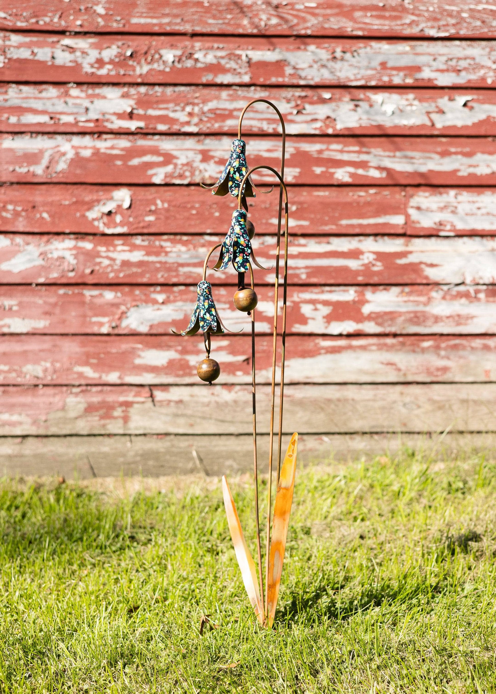Floral Triple Bluebell Garden Stake - Happy Gardens