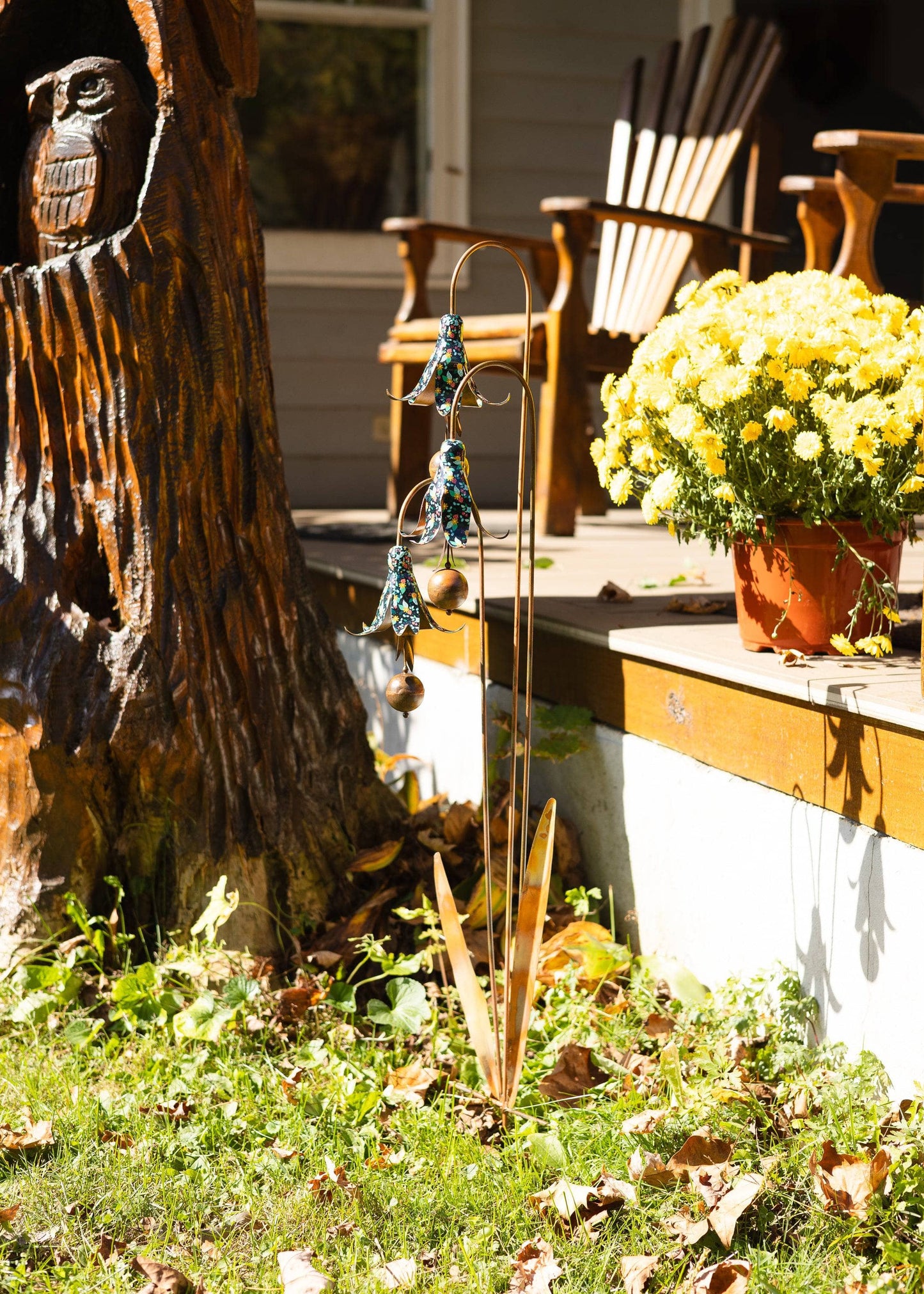Floral Triple Bluebell Garden Stake - Happy Gardens