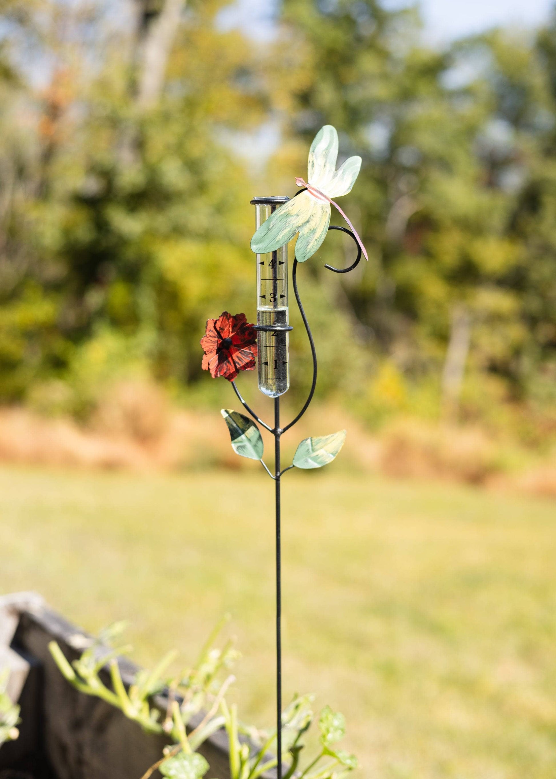 Happy Gardens - Dragonfly Multicolor Rain Gauge