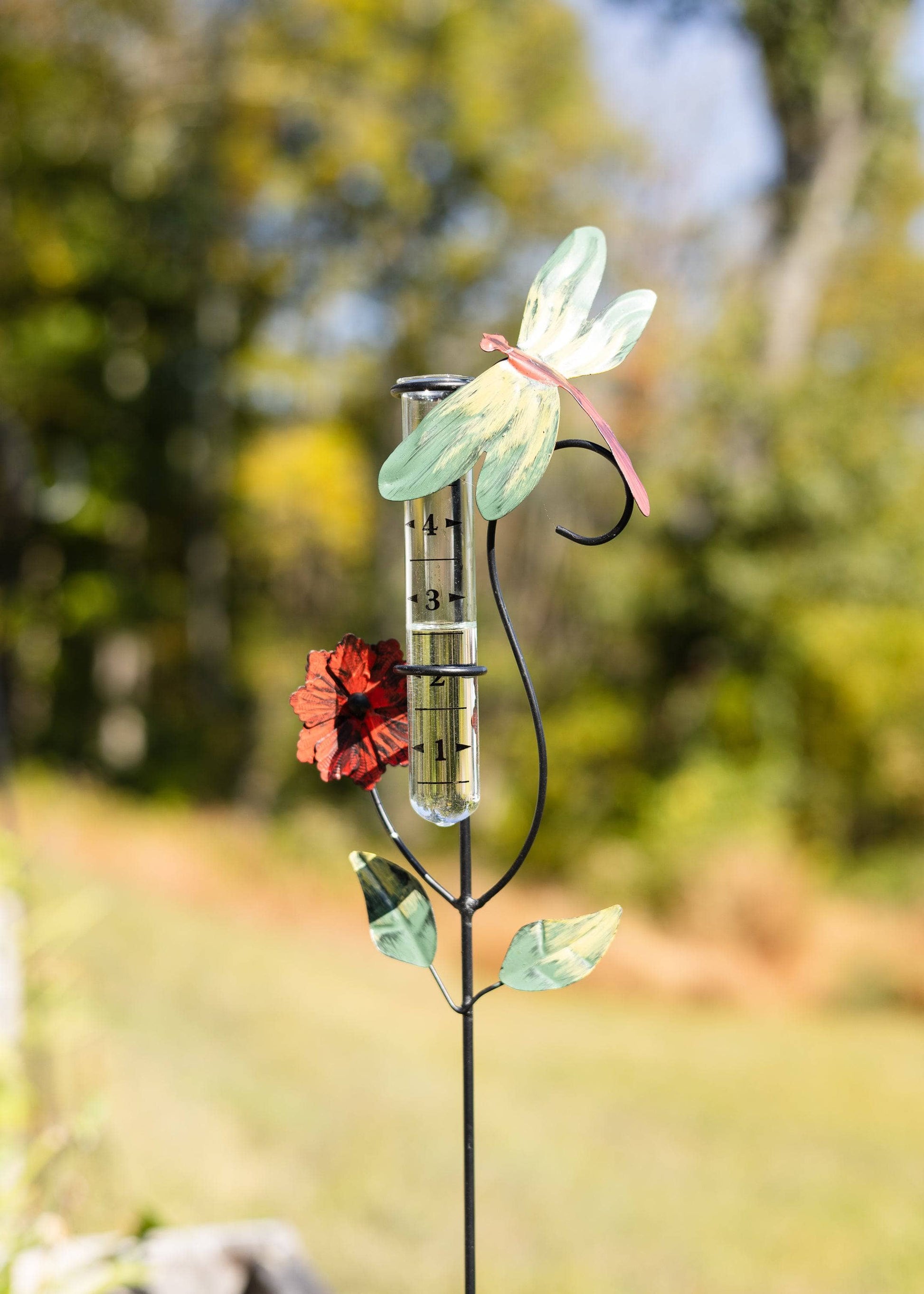 Happy Gardens - Dragonfly Multicolor Rain Gauge
