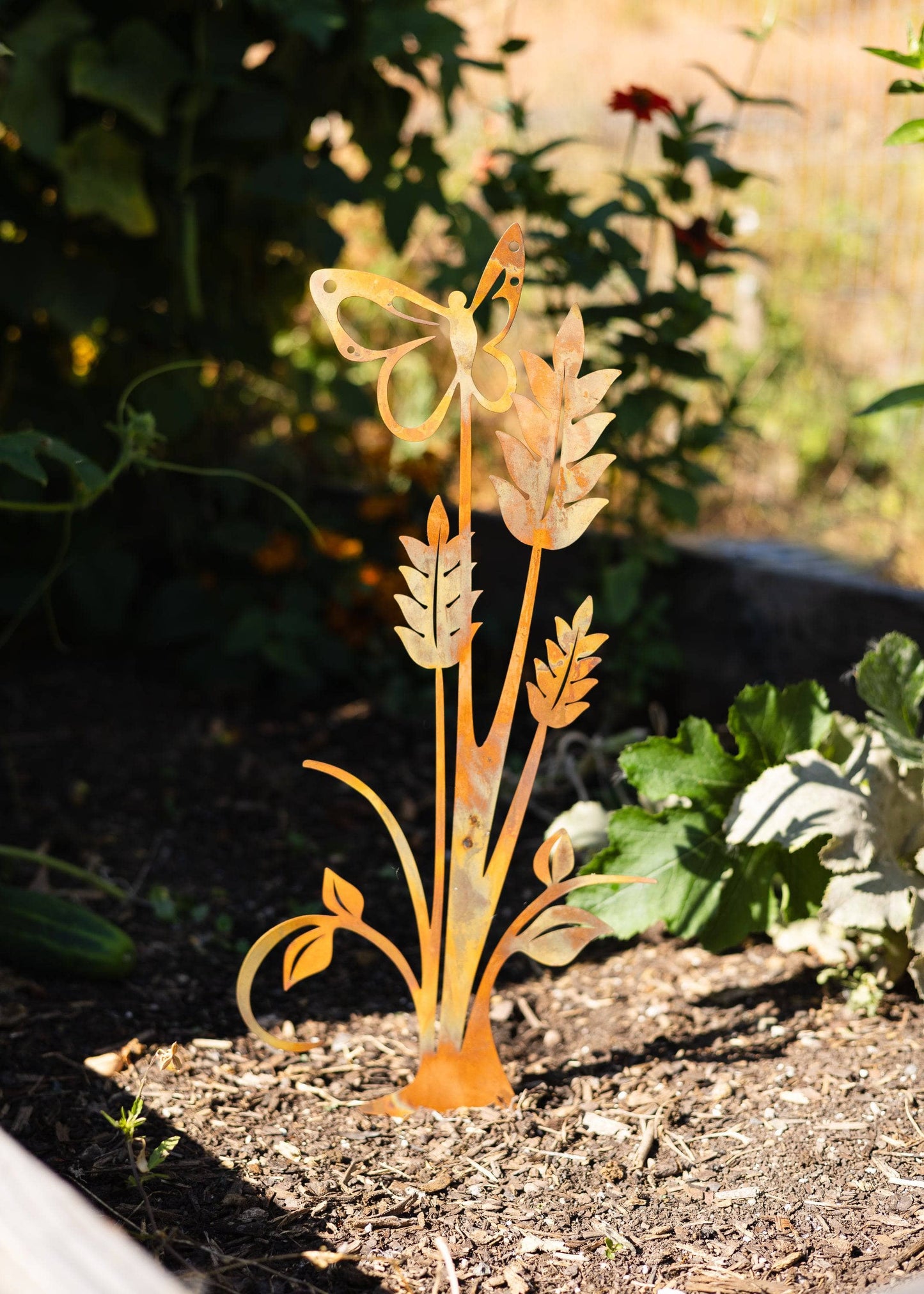 Happy Gardens - Butterfly on Plant Garden Stake