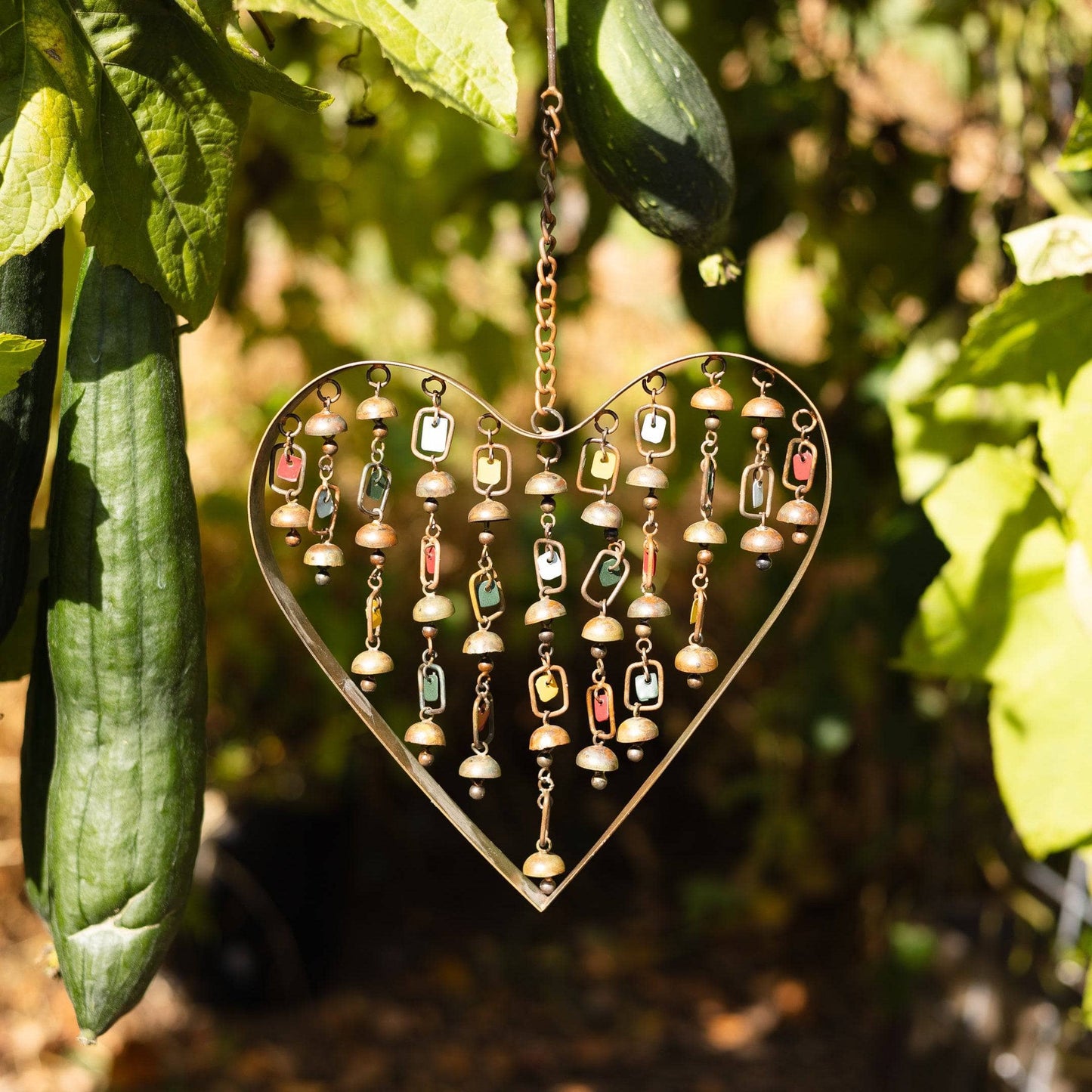 Happy Gardens - Heart with Dangles Ornament and Wind Chime
