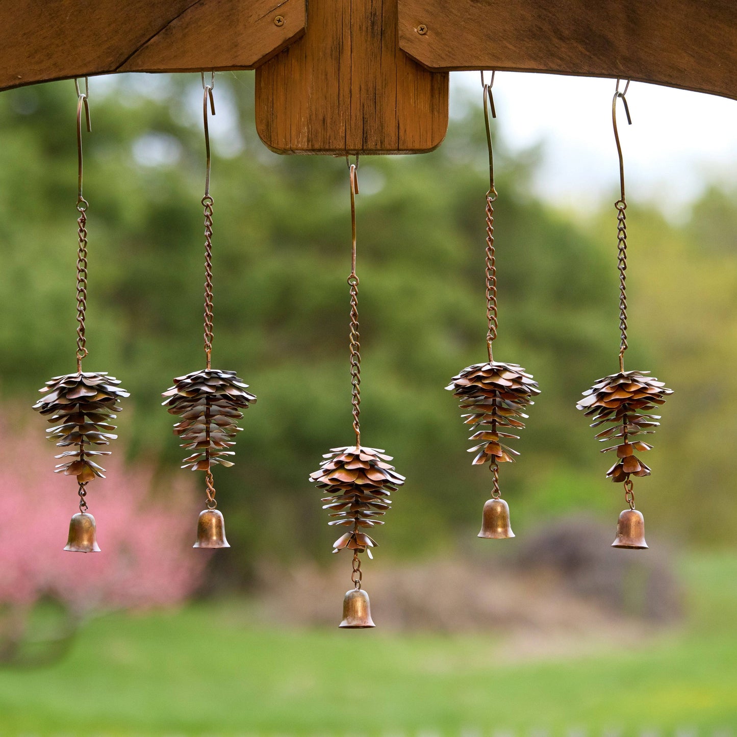 Pine Cone with Bell Ornament - Happy Gardens