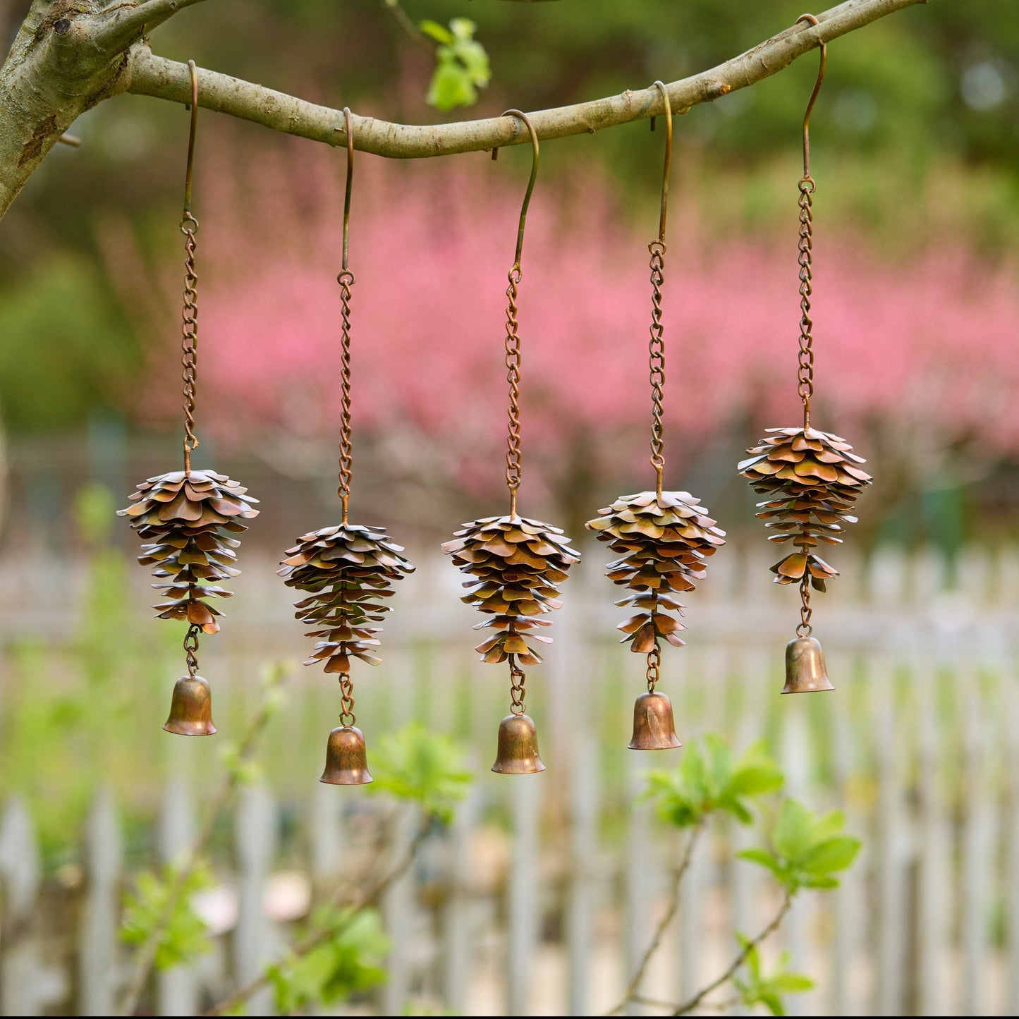Pine Cone with Bell Ornament - Happy Gardens