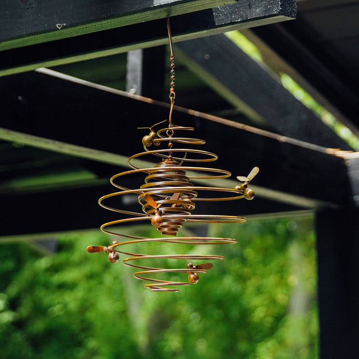 Happy Gardens - Bees (Double) Spiral Garden Ornament
