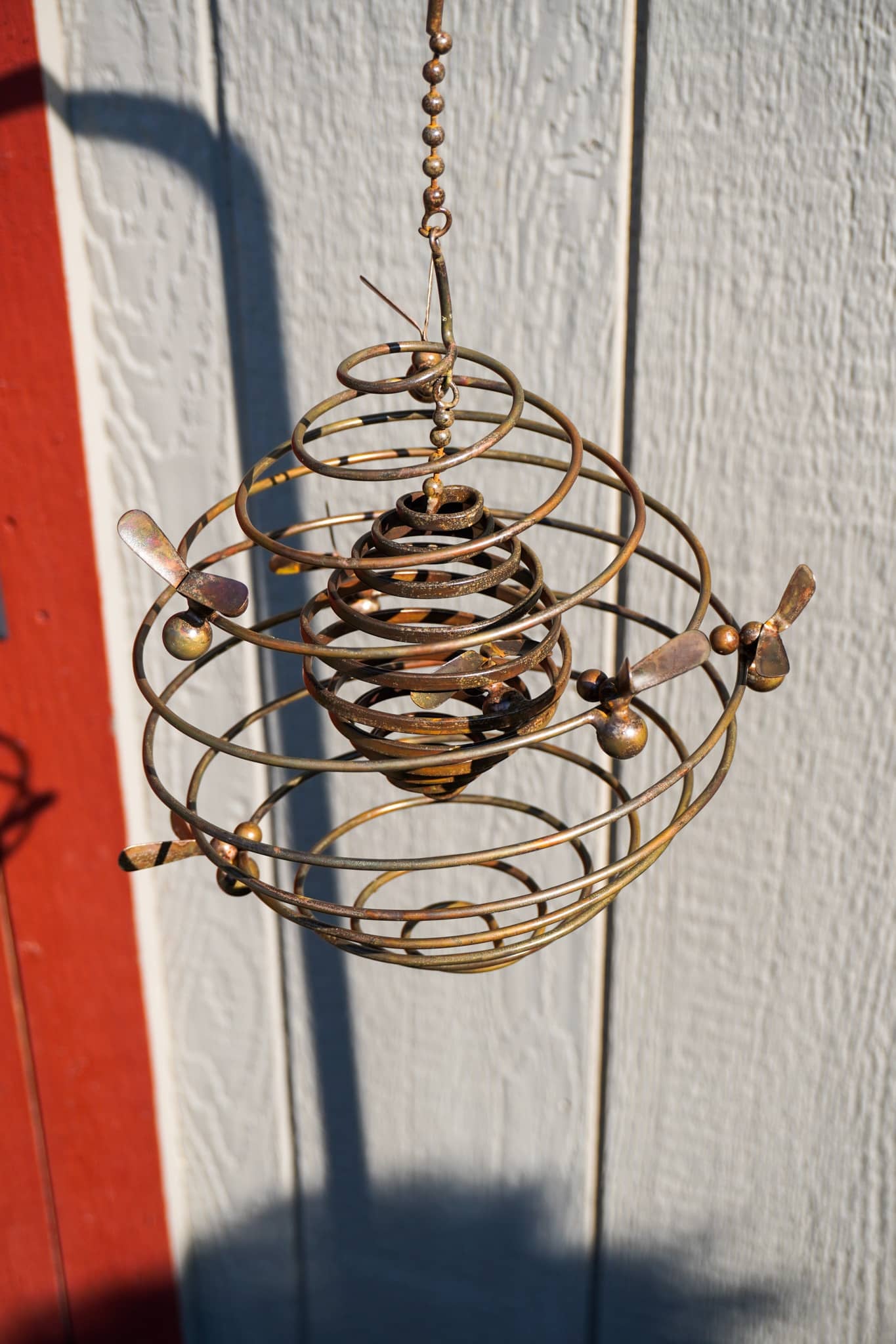 Bees (Double) Spiral Garden Ornament