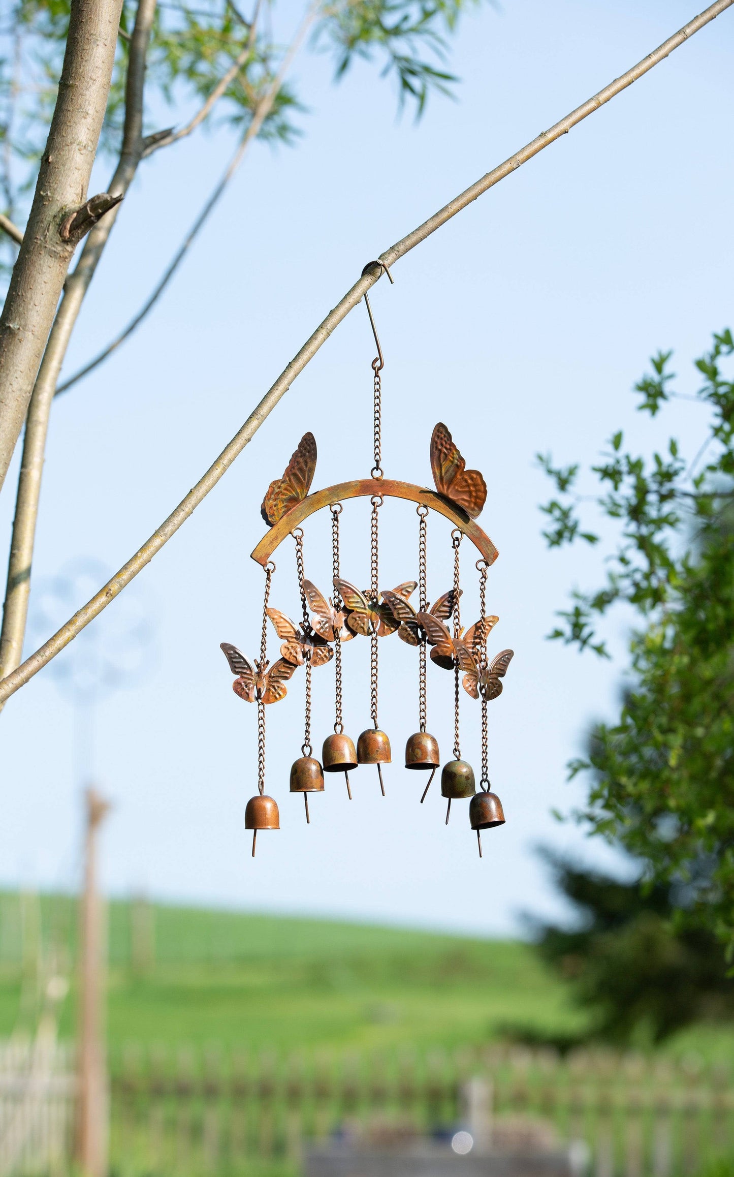 Happy Gardens - Butterflies on Arch Wind Chime