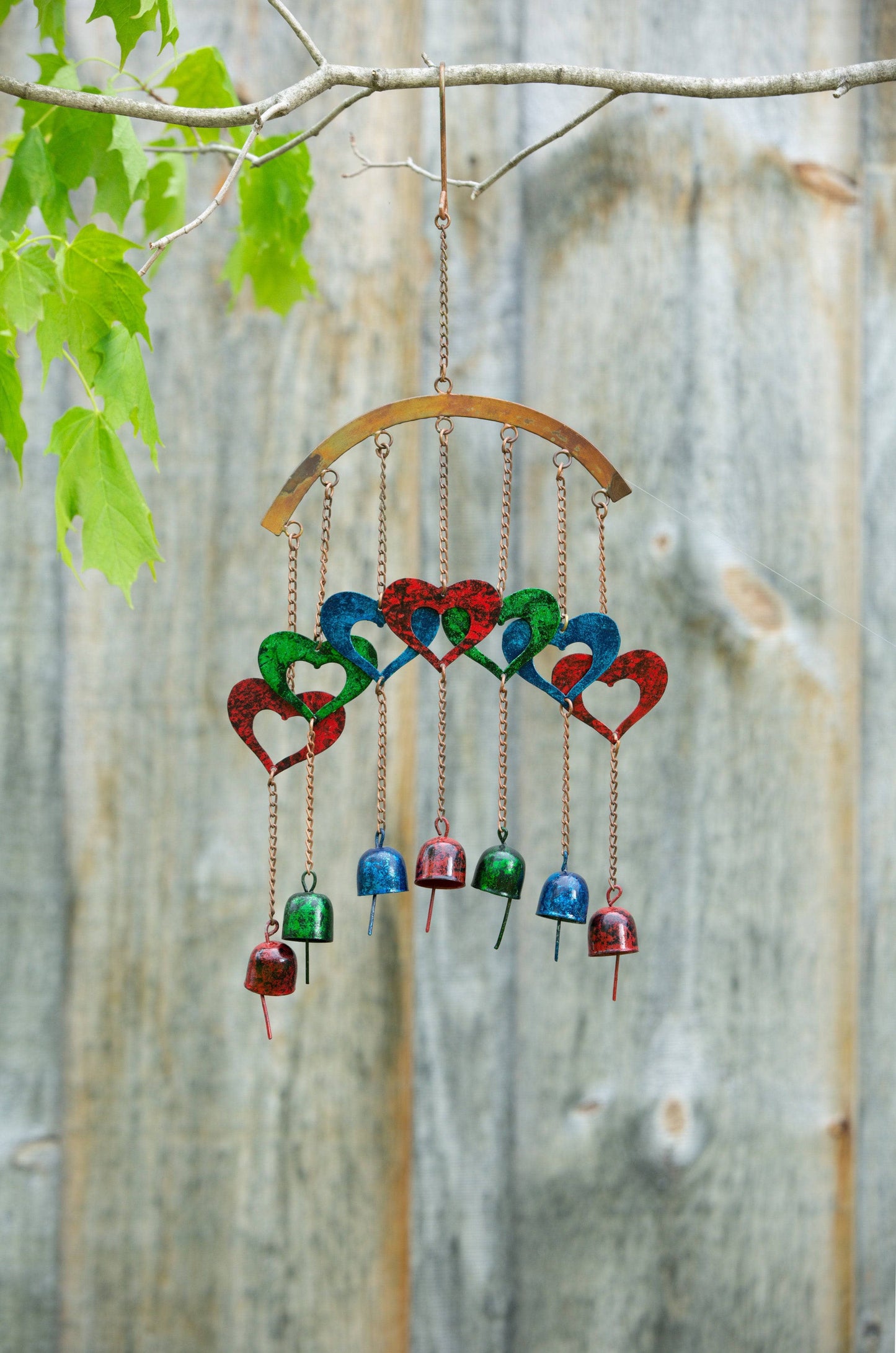 Happy Gardens - Hearts on Arch Wind Chime