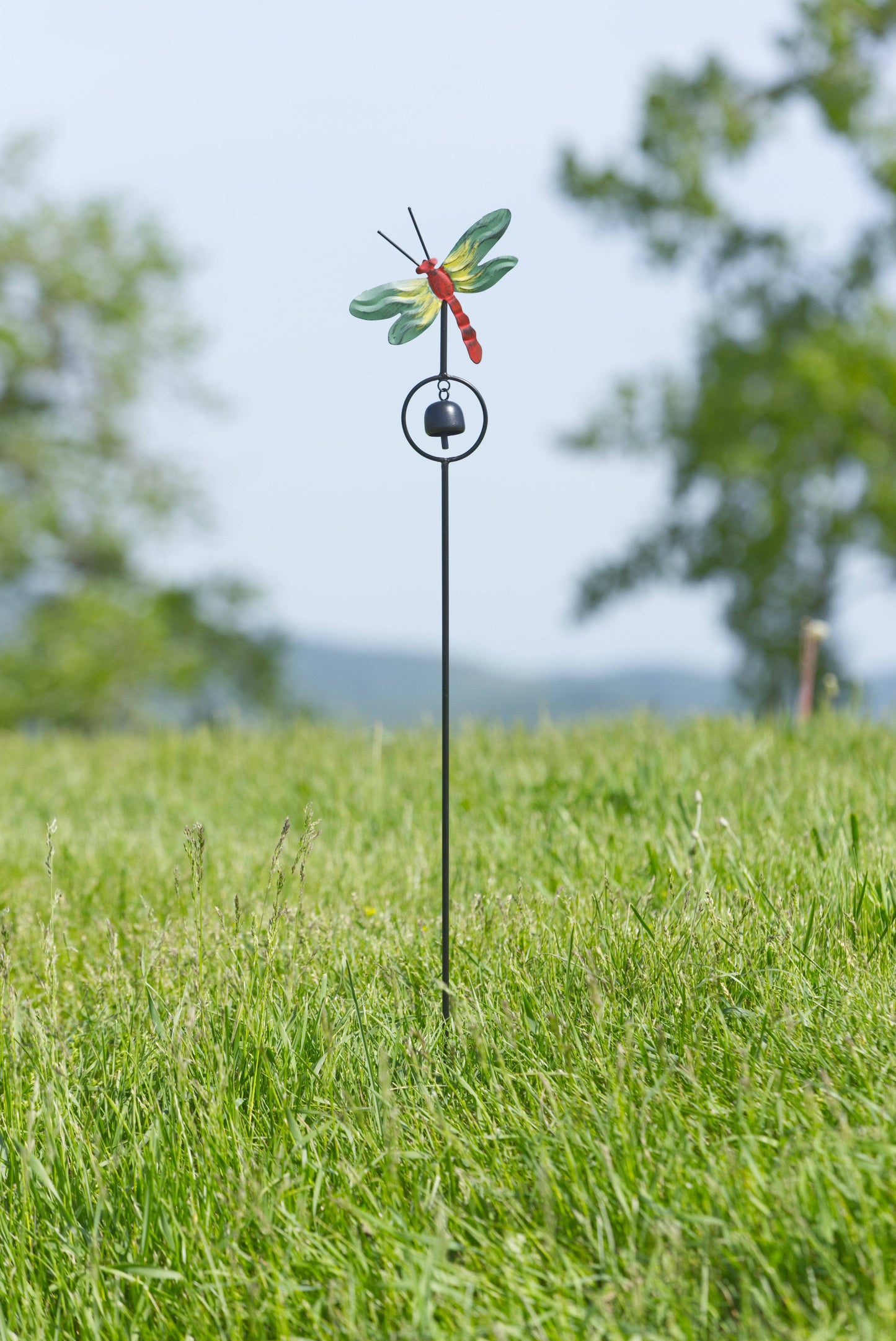 Happy Gardens - Dragonfly w/Bell Garden Stake