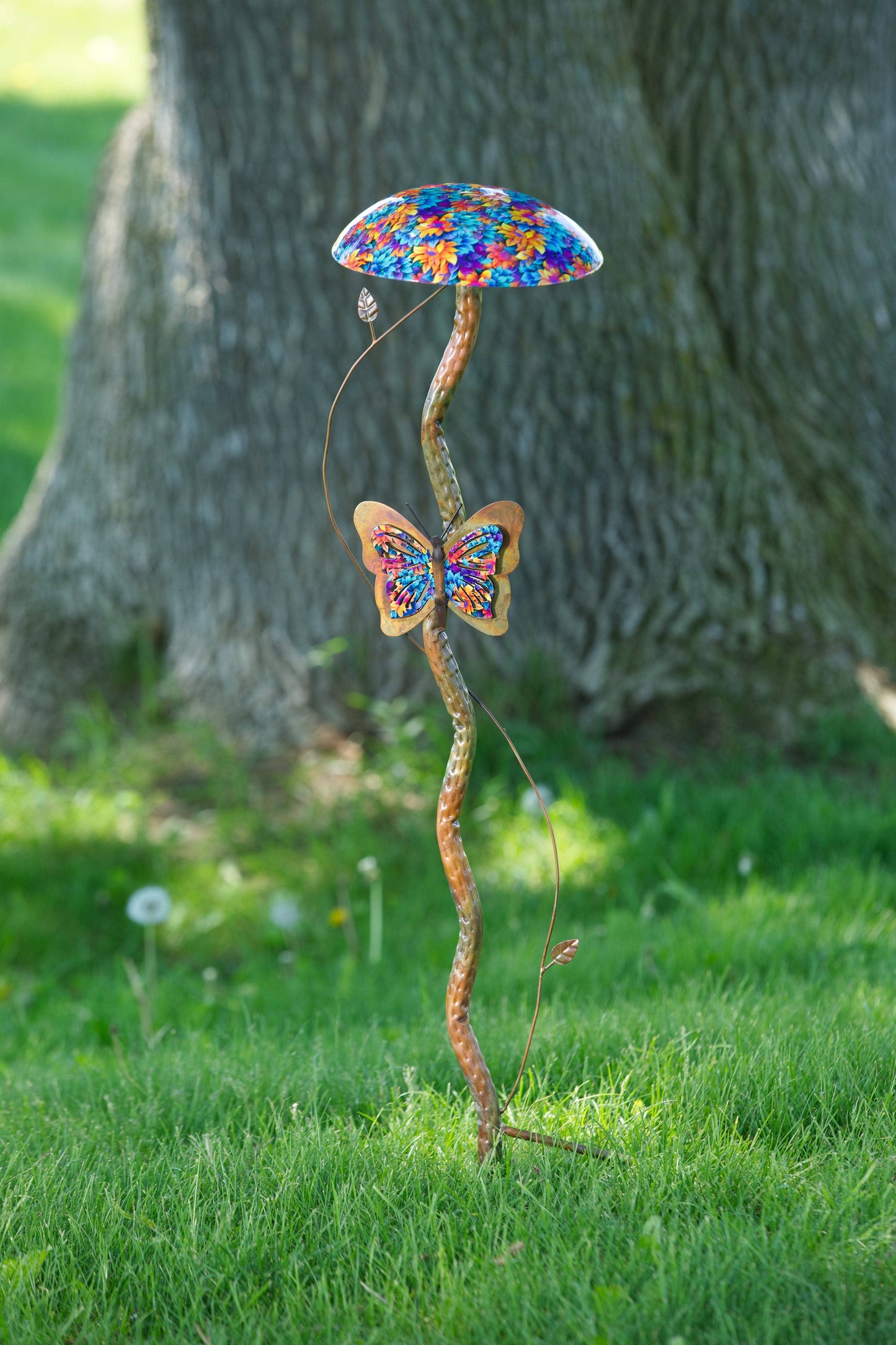 Mushroom Multicolor Garden Stake - Happy Gardens
