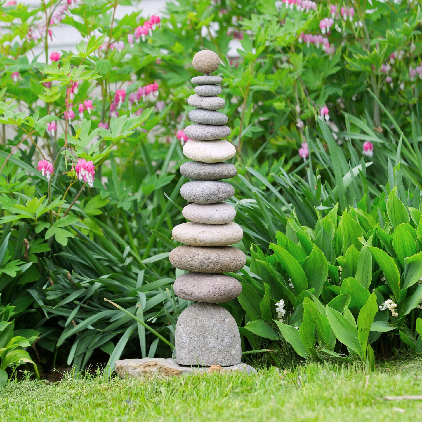 Stacked Stone Cairn - Happy Gardens