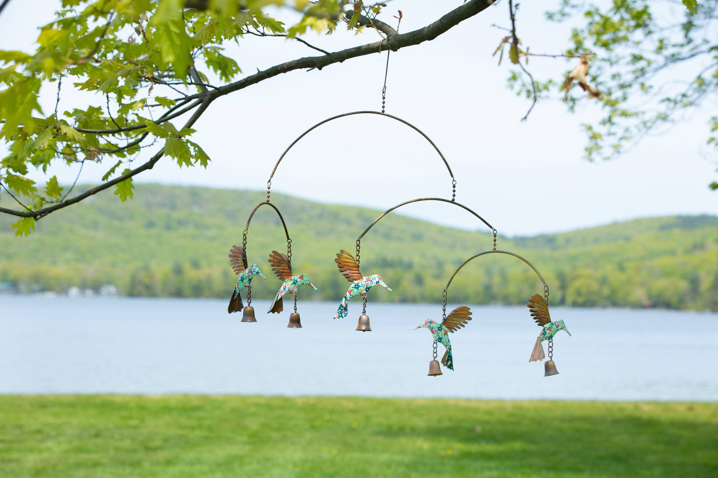 Floral Hummingbird Hanging Mobile