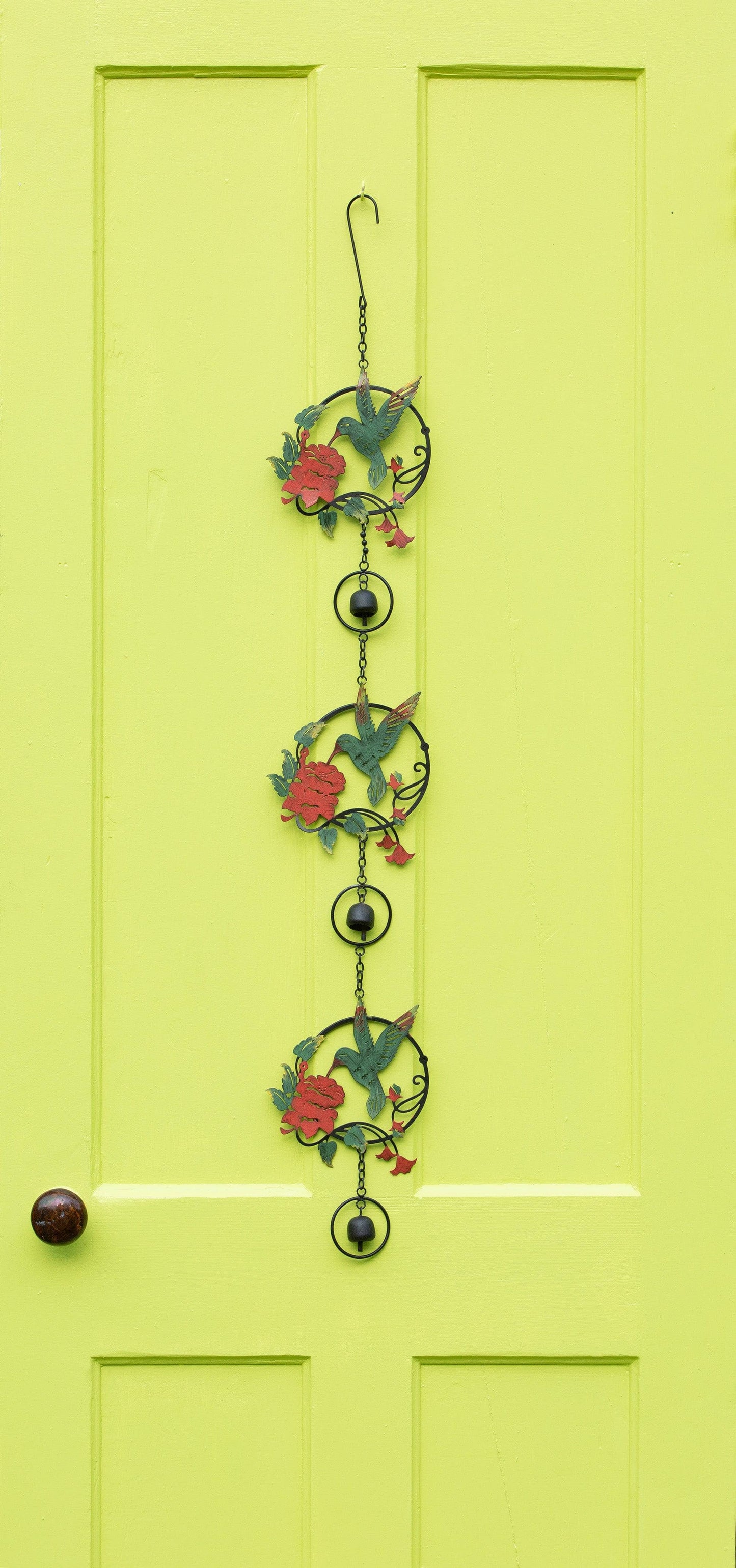 Happy Gardens - Triple Hummingbird and Lily Multicolor Wind Chime