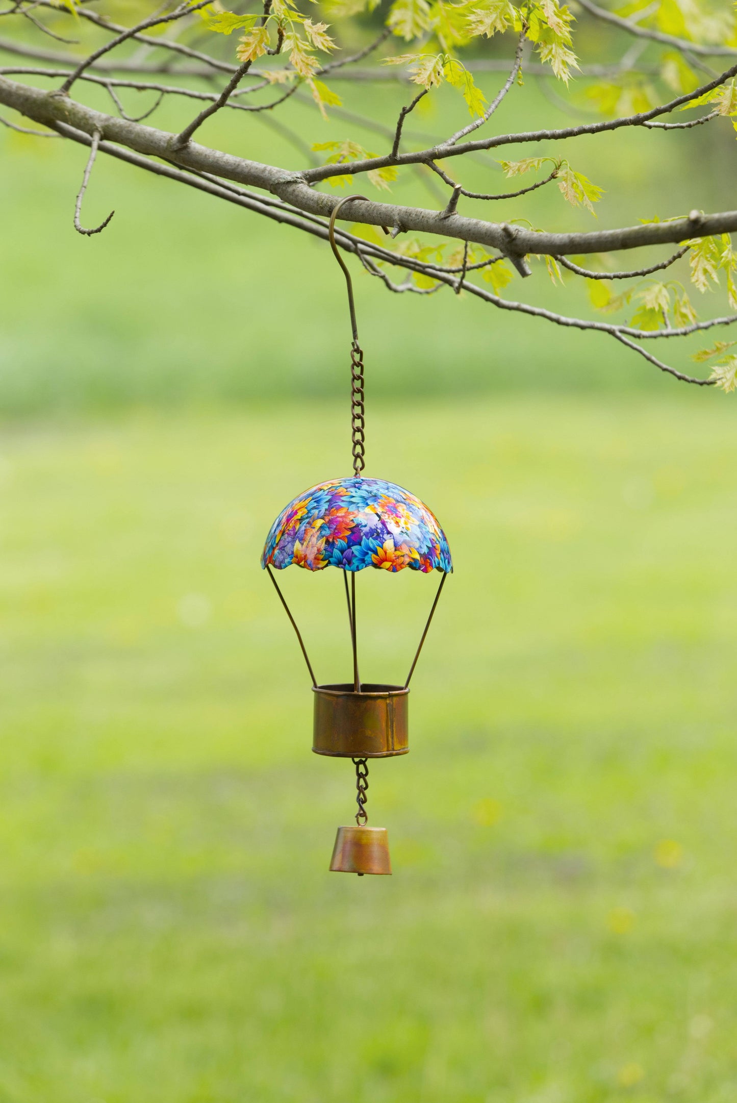 Hot Air Balloon Floral Hanging Ornament - Happy Gardens