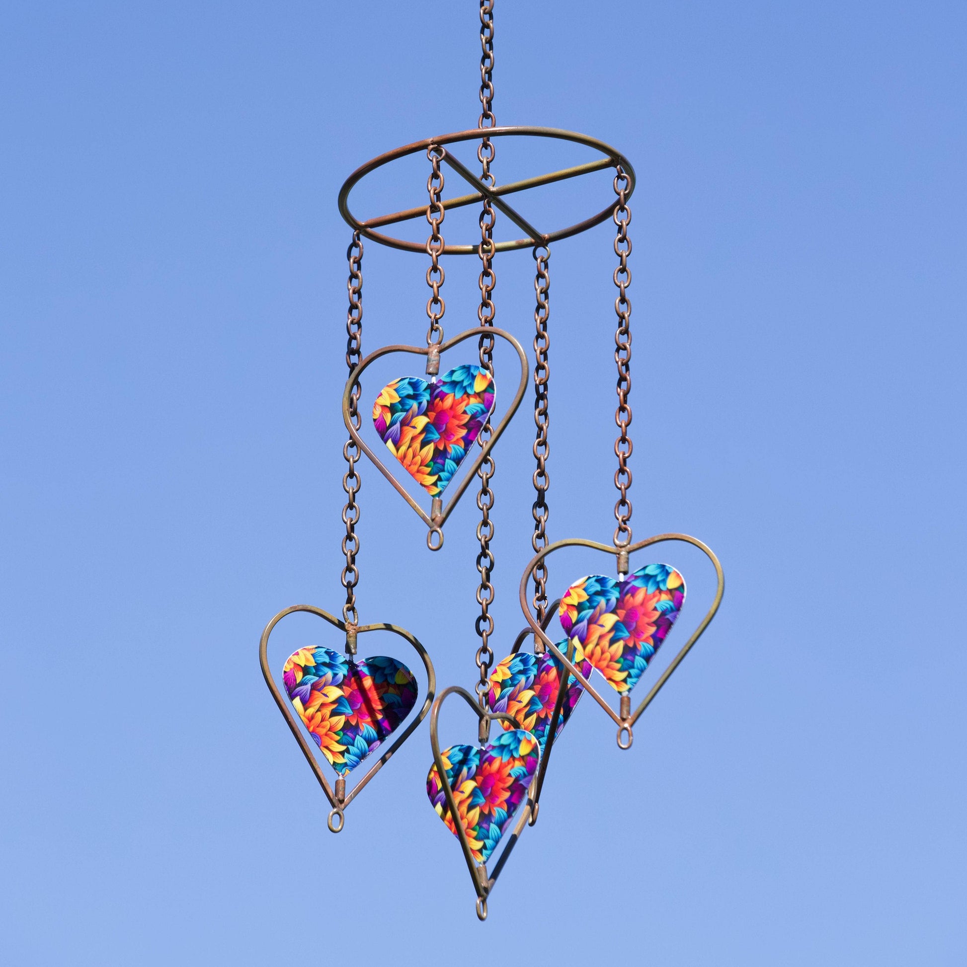 Floral Heart Multicolor Hanging Ornament - Happy Gardens