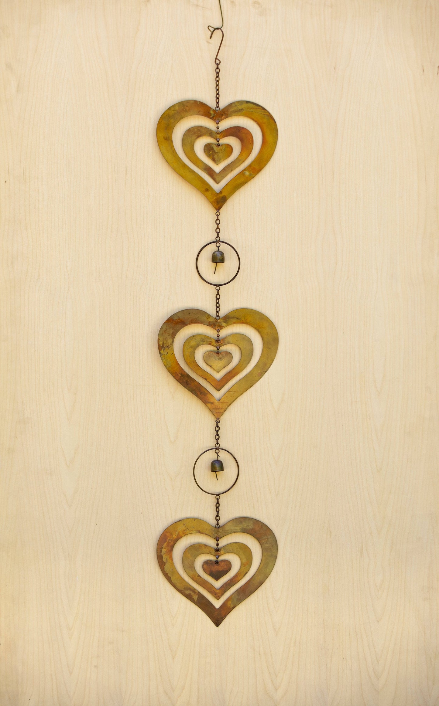 Triple Heart Flamed Ornament - Happy Gardens