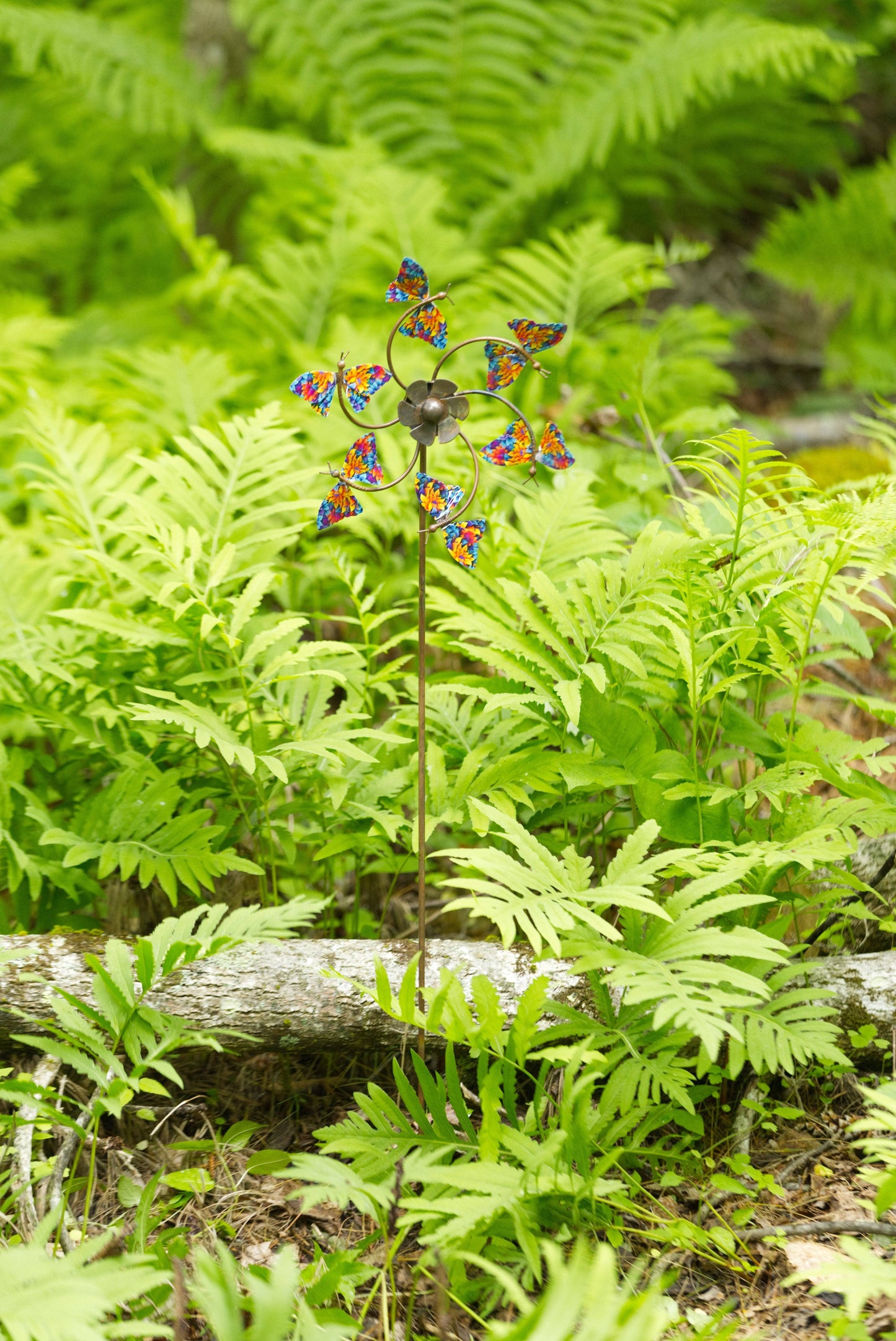Butterflies Floral Kinetic Spinner 12" - Happy Gardens