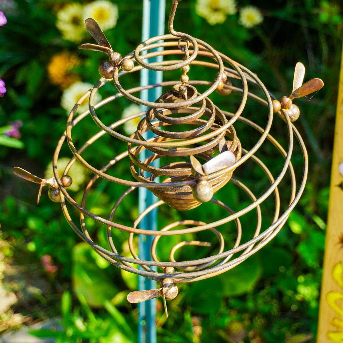 Happy Gardens - Bees (Double) Spiral Garden Ornament