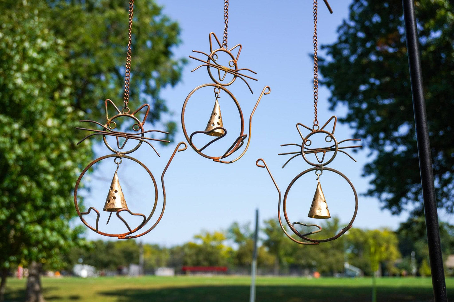 Happy Gardens - Cats w/Bells Wind Chime