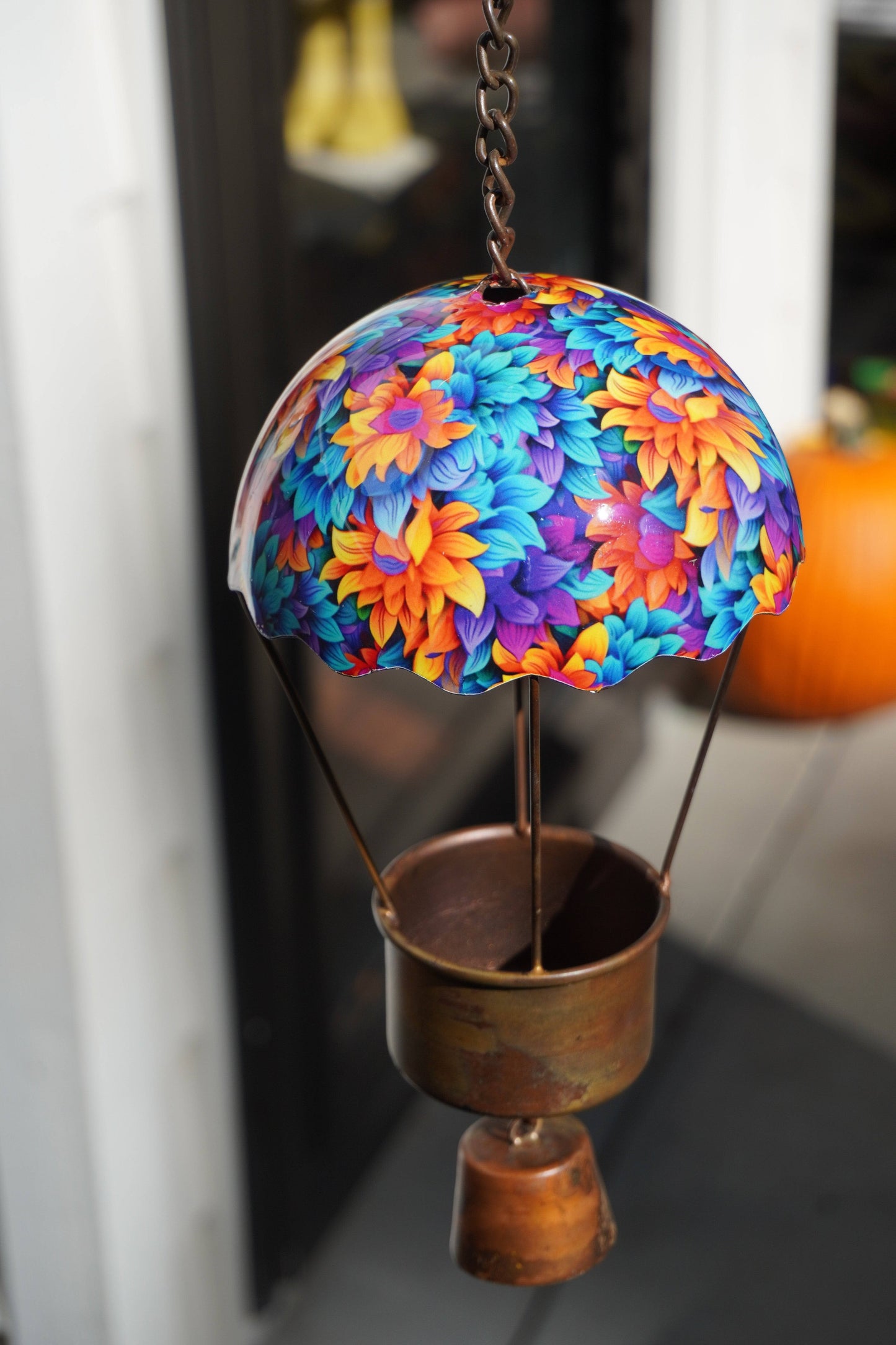 Hot Air Balloon Floral Hanging Ornament - Happy Gardens