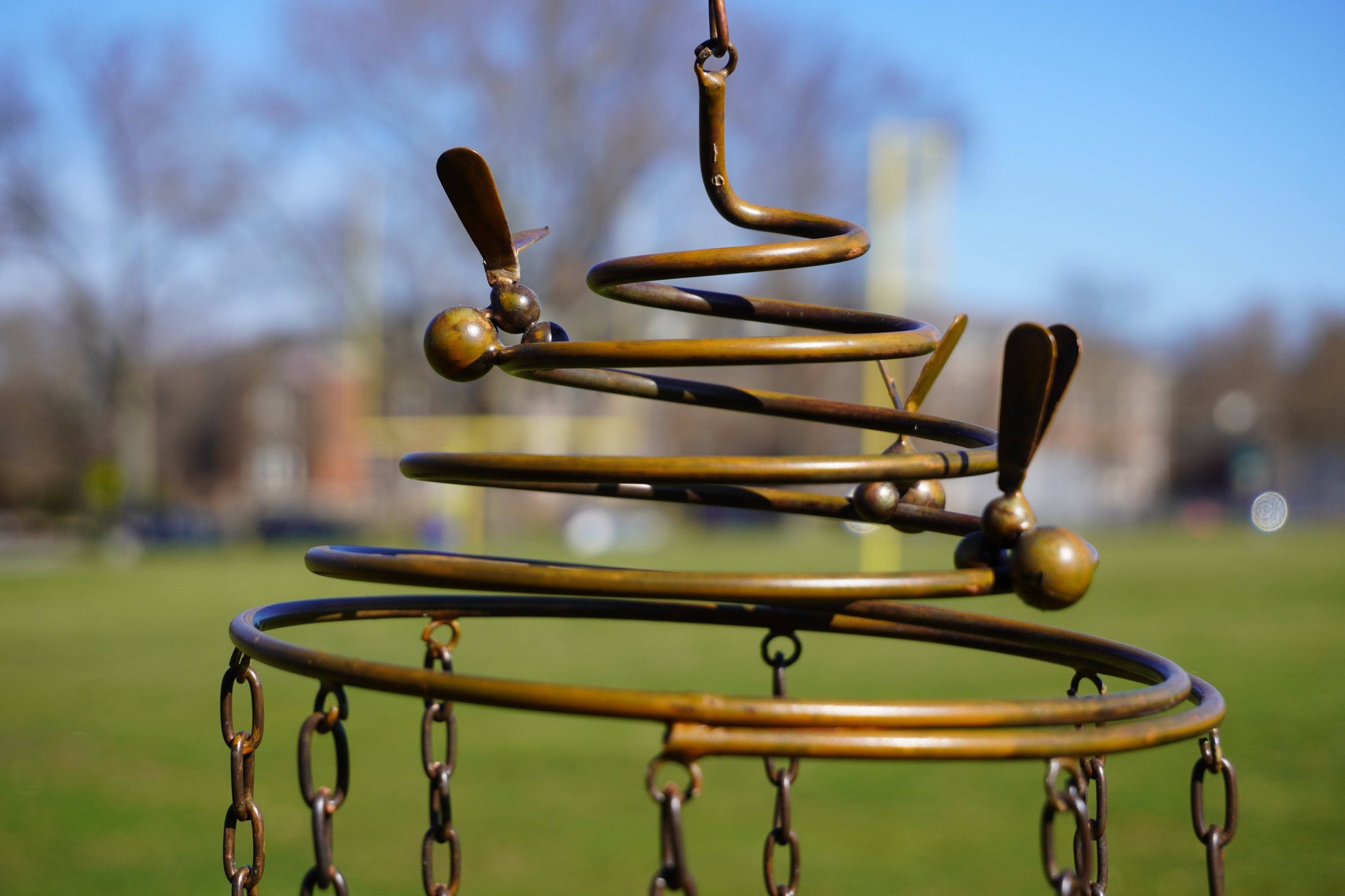 Happy Gardens - Bee Spiral with Bells Mobile Wind Chime