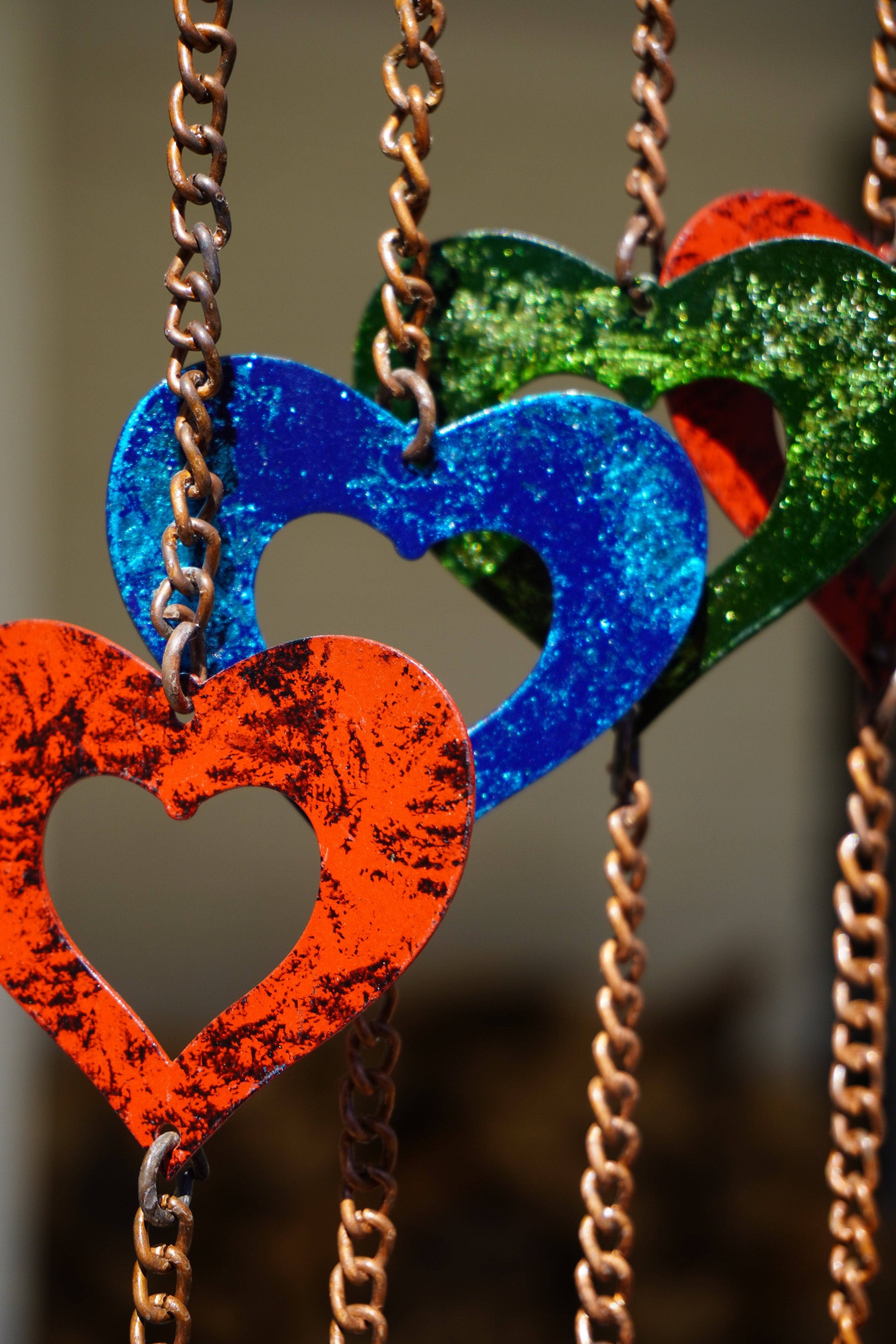 Happy Gardens -  Hearts on Arch Wind Chime