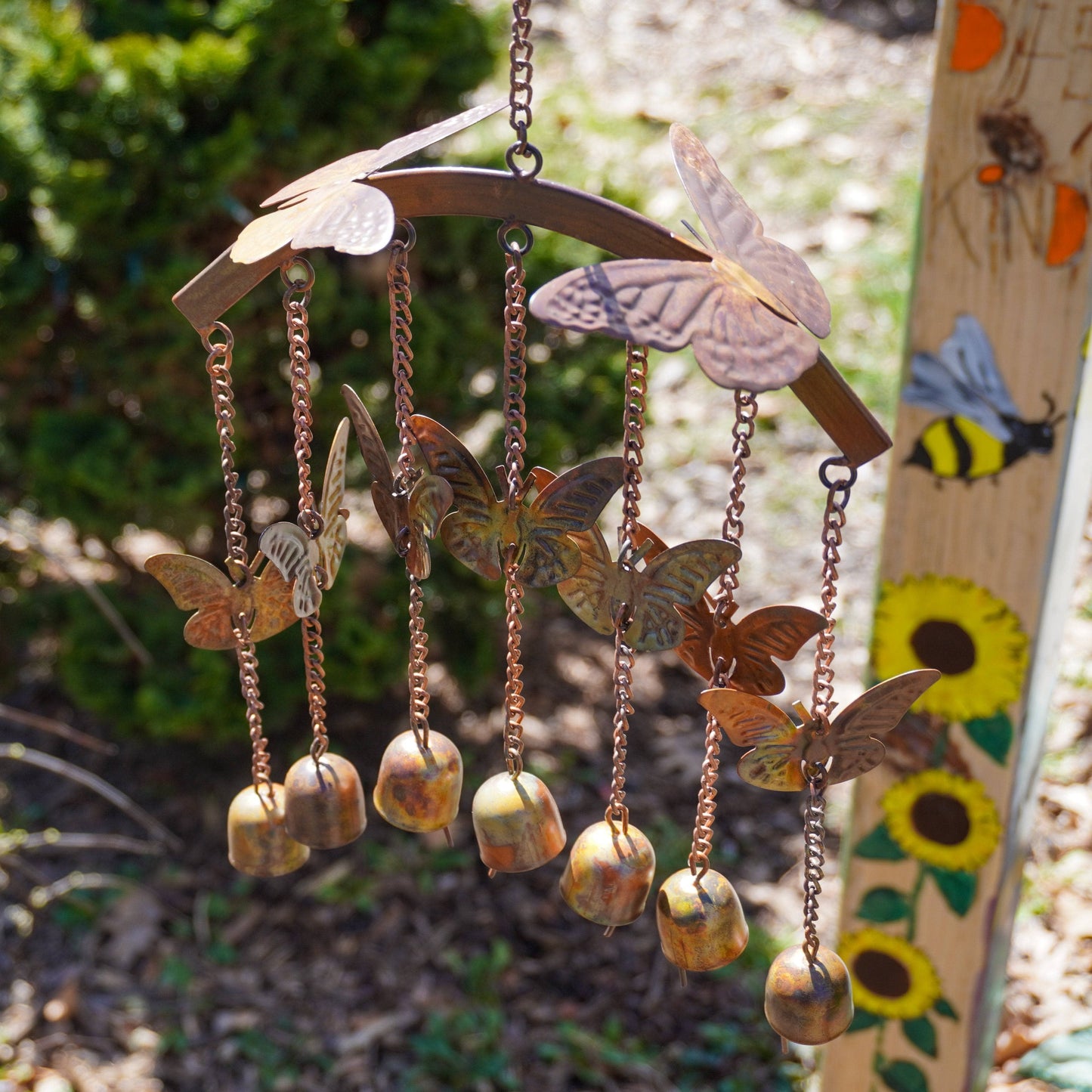Happy Gardens - Butterflies on Arch Wind Chime